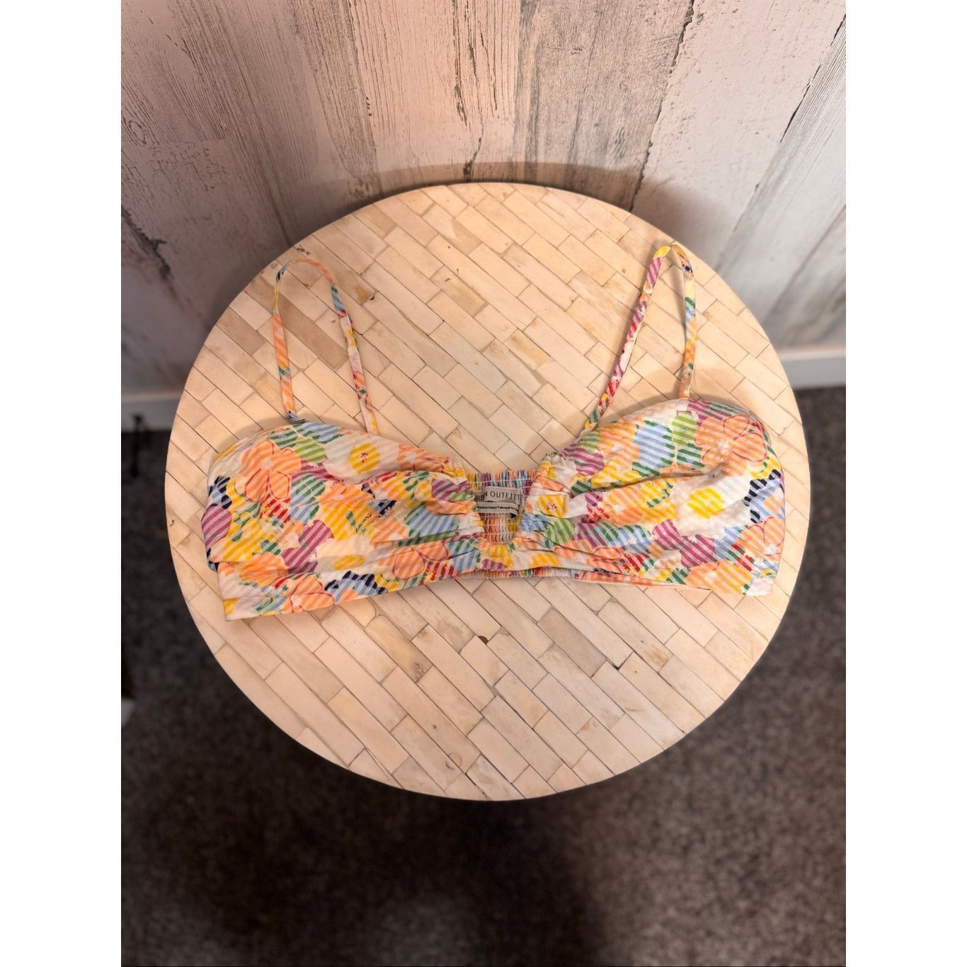 Urban Outfitters Urban Outfitters Smocked Floral Crop Top | Colorful Strappy Size M / US 6-8 / IT 42-44 - 2 Thumbnail