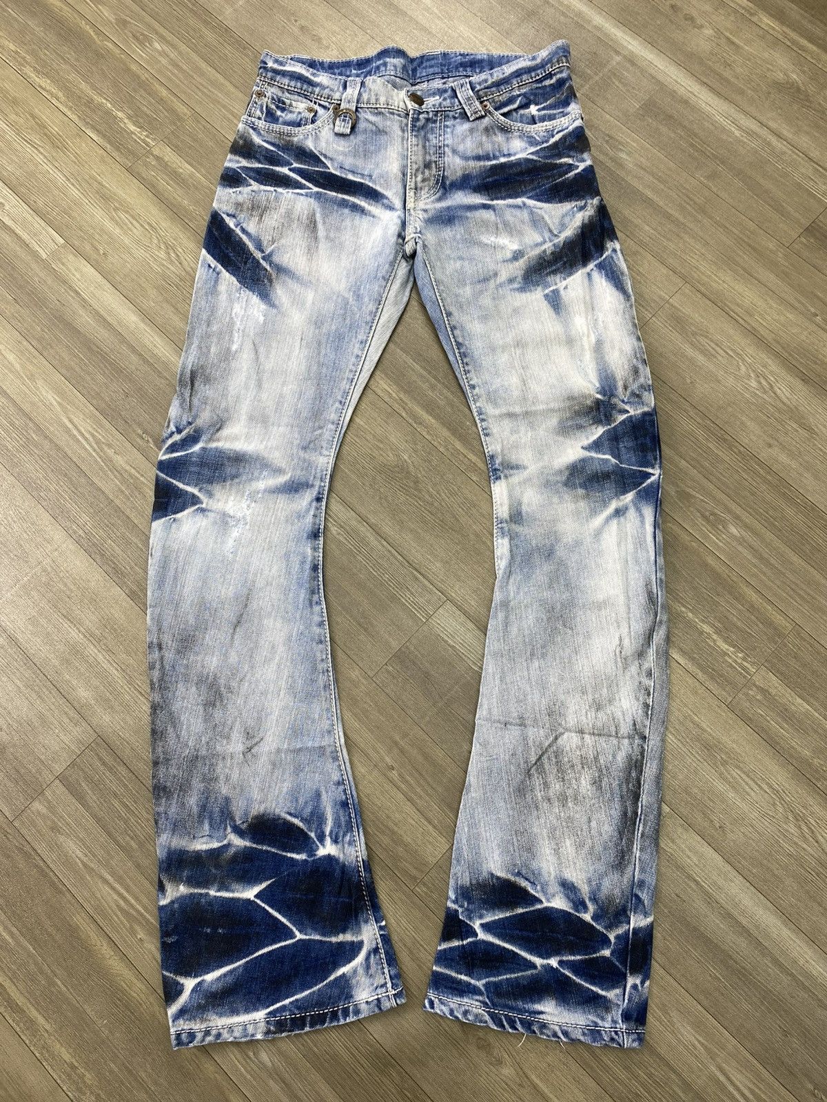 BUFFALO BOBS Buffalo Bobs Clawmark Curve Distressed Mudwash Flared Jeans Size US 32 / EU 48 - 1 Thumbnail