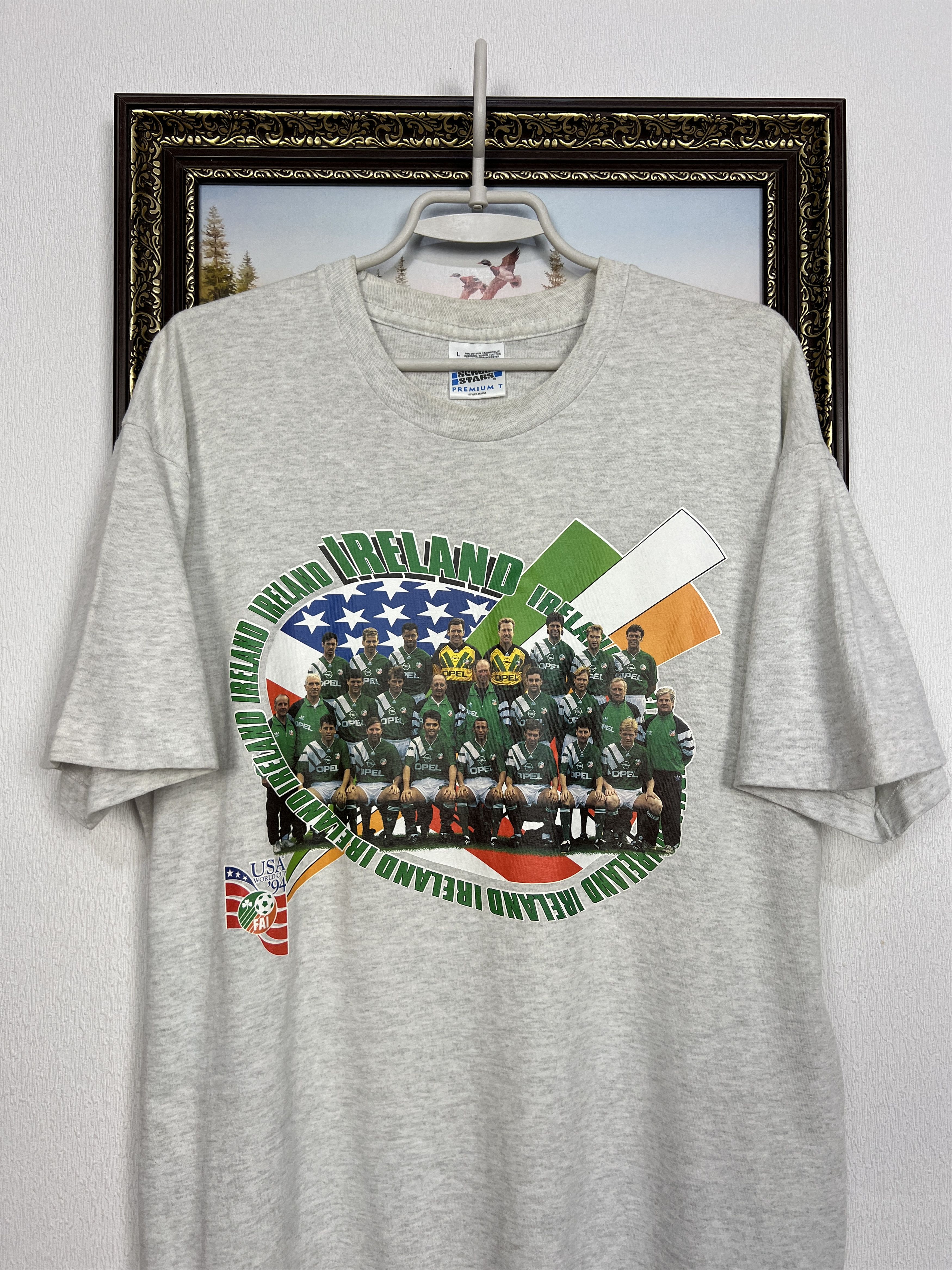 Vintage Ireland World Cup Football Shirt Soccer Jersey Mens Trikot Size US L / EU 52-54 / 3 - 2 Thumbnail