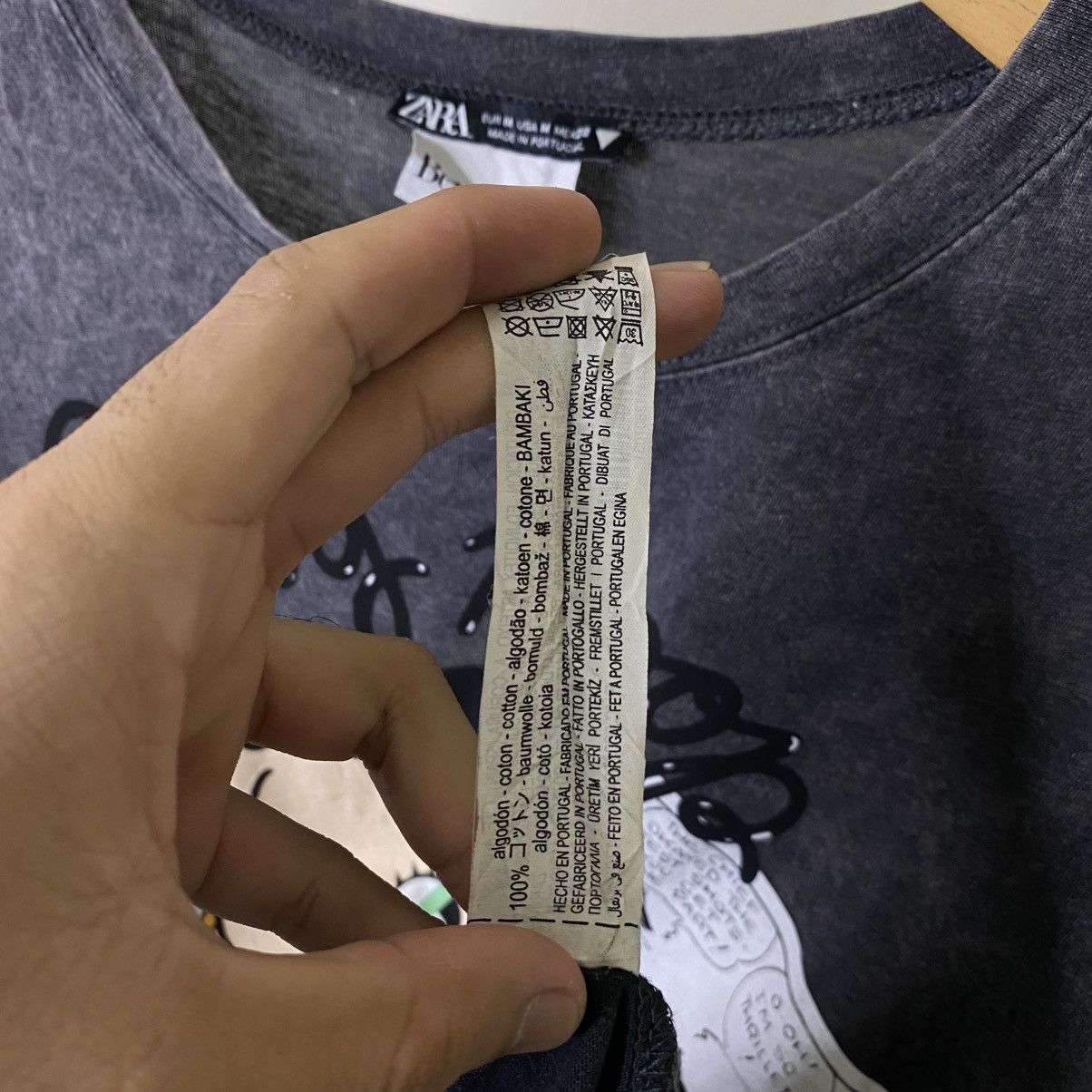 Zara Zara x Betty Boop Cartoon Black Stone Wash Collaboration Tee Size US M / EU 48-50 / 2 - 5 Thumbnail