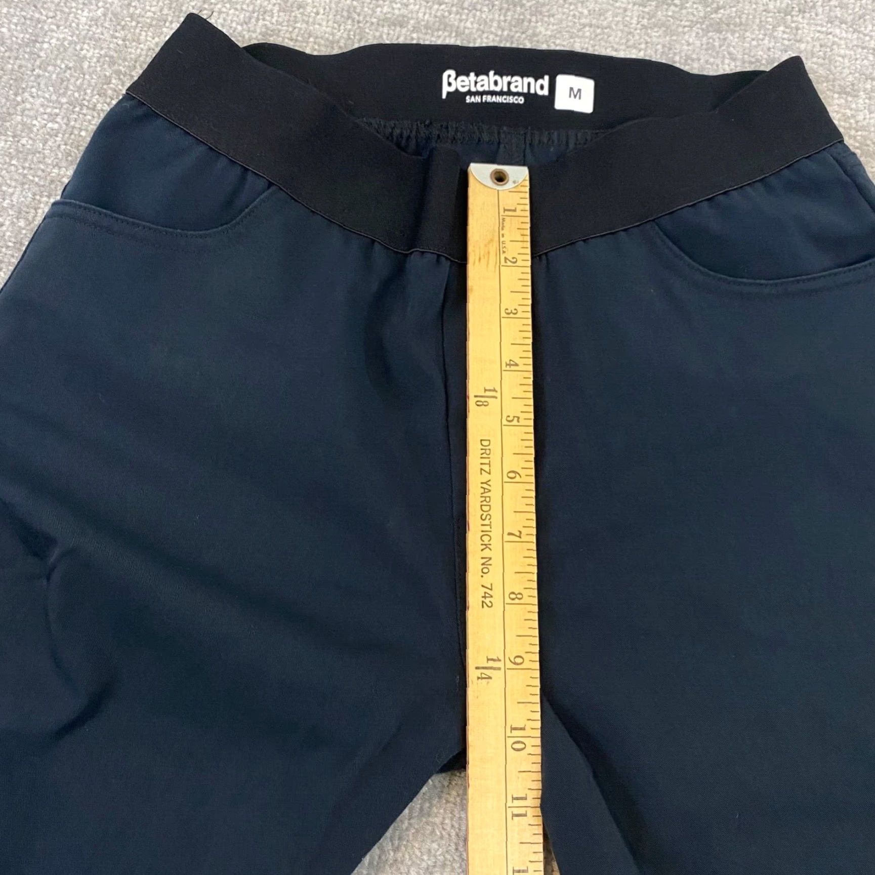 Vintage Betabrand Cotton Twill Elastic Waist Black Pull On Pants Womens Size Medium Size 32" / US 10 / IT 46 - 4 Thumbnail