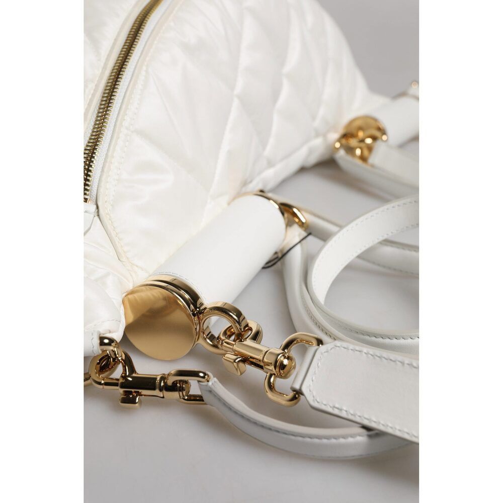 Dolce & Gabbana Dolce & Gabbana White Quilted Logo Plaque Belt Waist Fanny P Size ONE SIZE - 8 Thumbnail