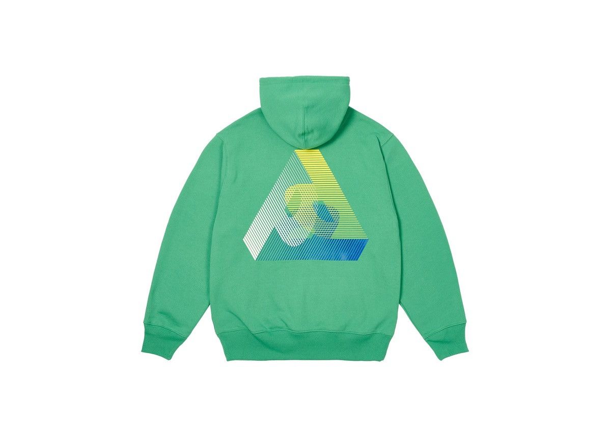 Palace Palace 3P Fade Hood Sweet Pea Green Brushed Fleece Hoodie Size US L / EU 52-54 / 3 - 3 Thumbnail