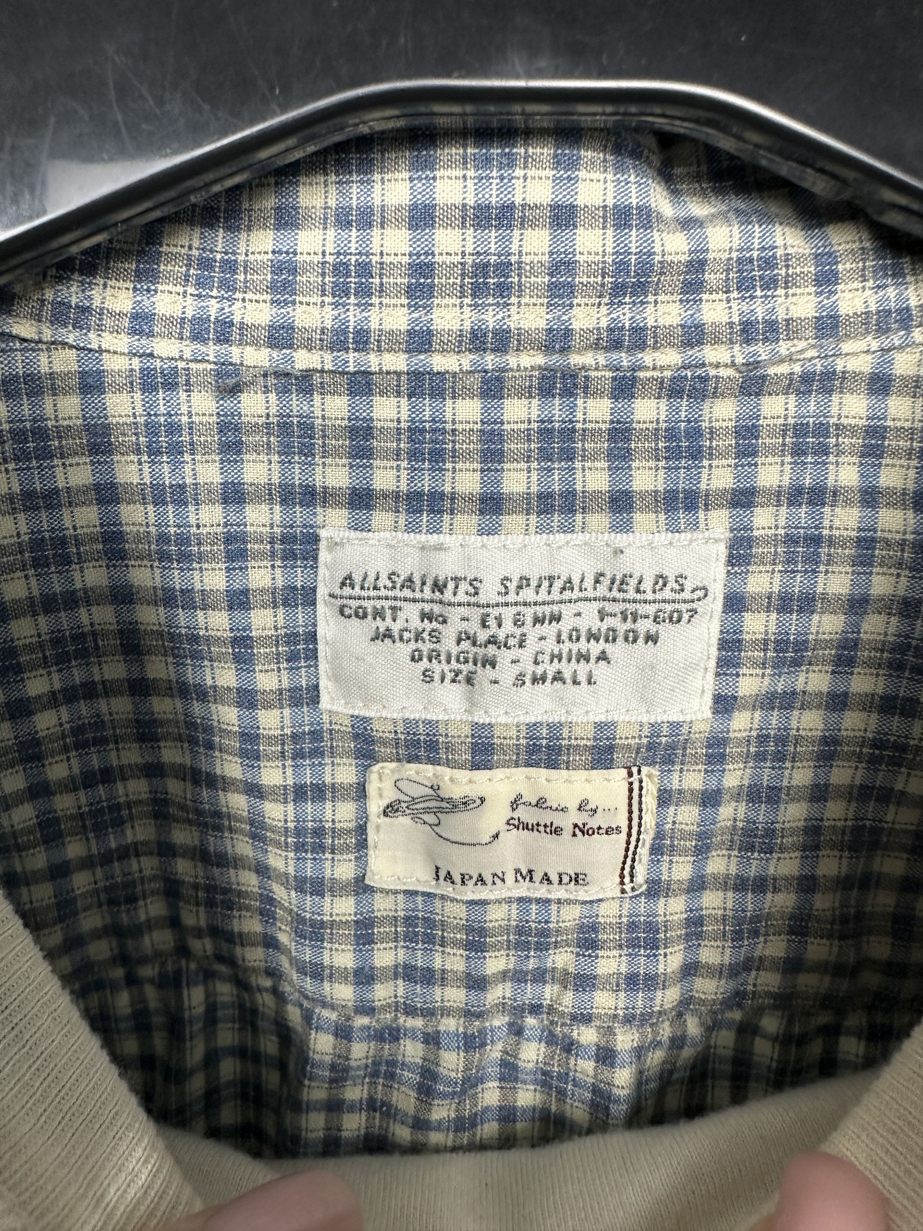 Allsaints AllSaints Nakano Mens Long Sleeve Plaid Shirt Japan Made Size US S / EU 44-46 / 1 - 3 Thumbnail