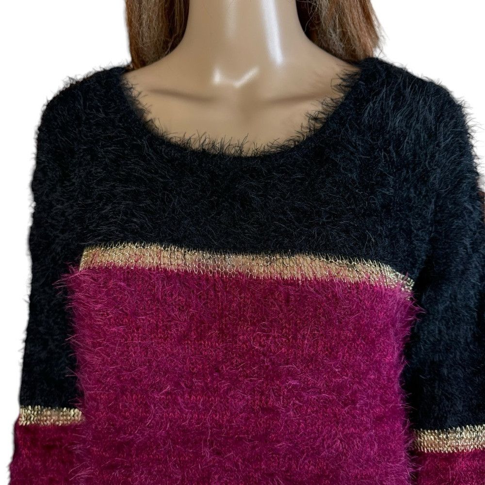 Other NWT New Alberto Makali Fuzzy Soft Colorblock Sweater Size L Size L / US 10 / IT 46 - 3 Thumbnail