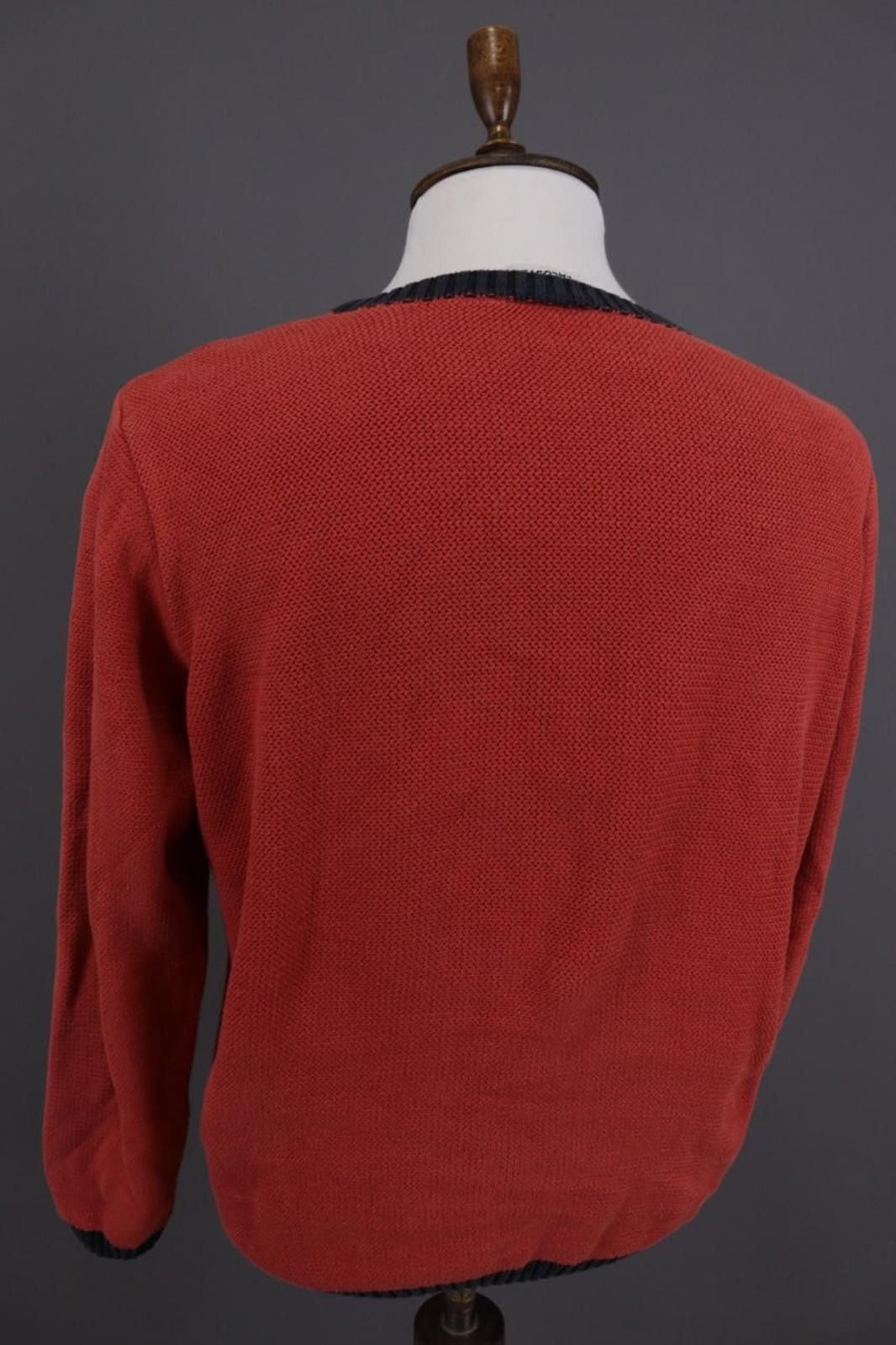 Lacoste Lacoste Red Crew Neck Knit Sweater Size 5 / L Size US L / EU 52-54 / 3 - 12 Thumbnail