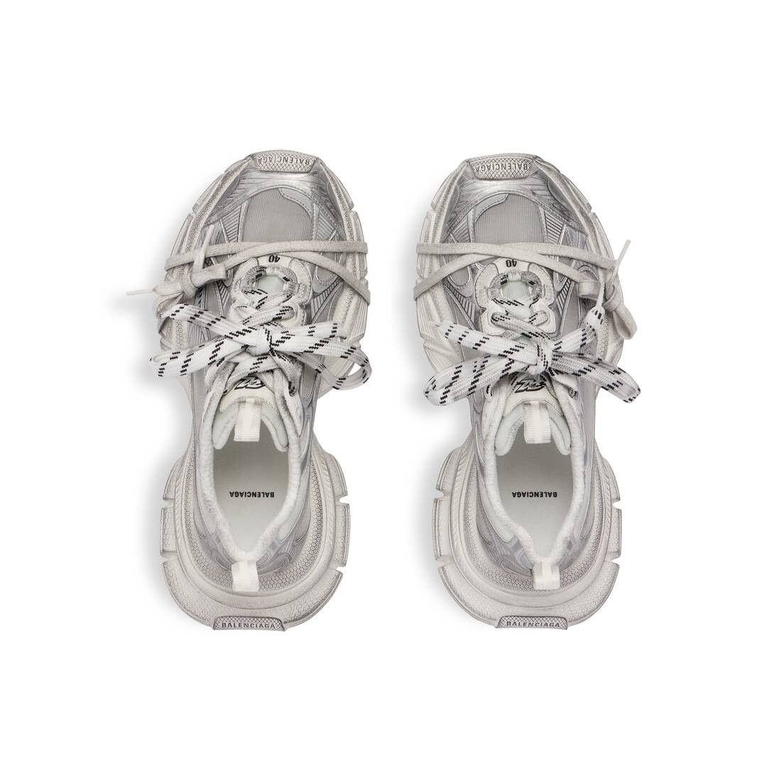 Balenciaga o1w1db10625 3XL Summer Mesh Sneakers in White/Grey Size US 8 / IT 38 - 5 Thumbnail