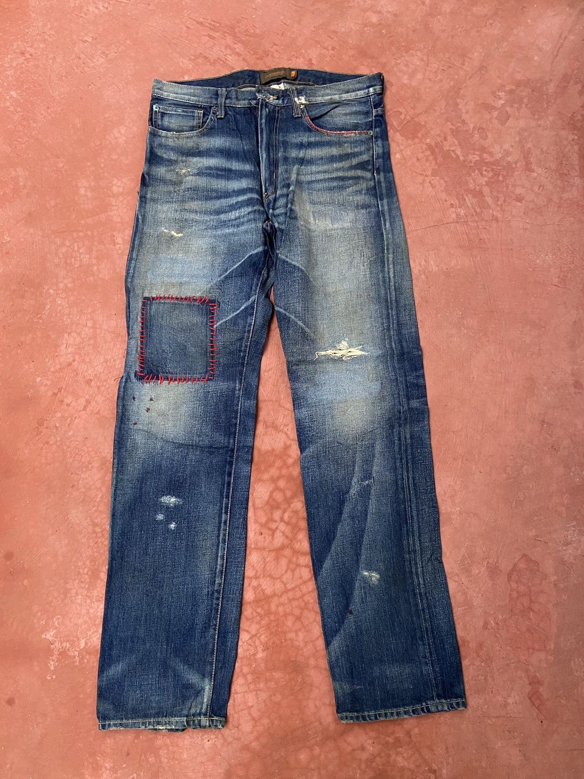 Quenchloud jeans Distressed patchwork kapital lgb
