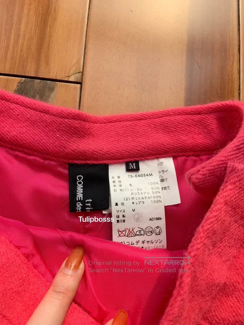 Comme des Garcons Comme Des Garcons size M Fuchsia patchwork velvet satin sh Size 23" - 3 Thumbnail