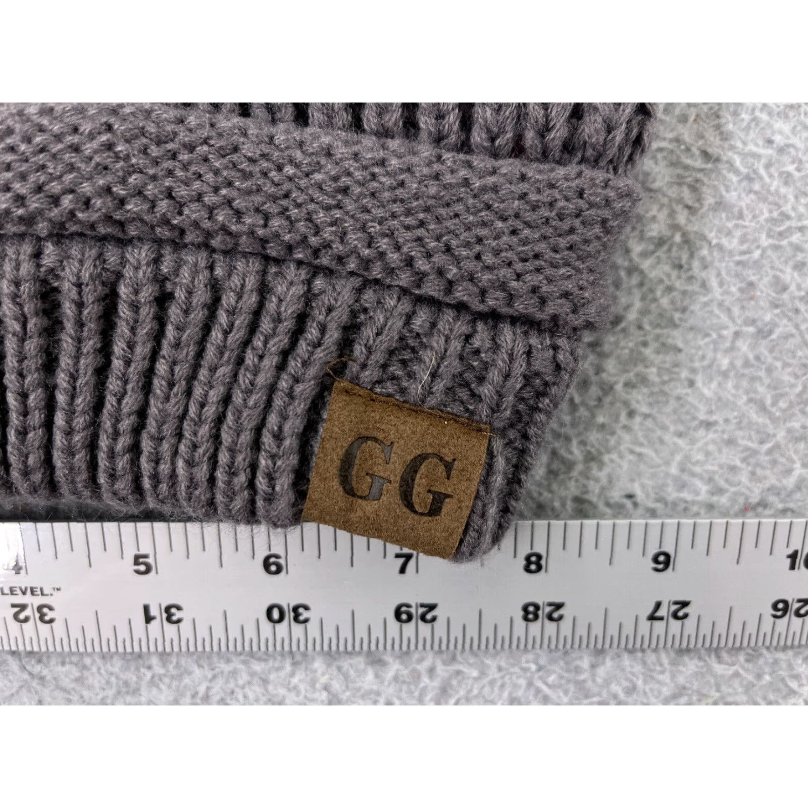 Apple Apple Star Slouch Beanie Toque Hat Womens One Size Gray Knit Acrylic Winter Ski Size ONE SIZE - 2 Thumbnail
