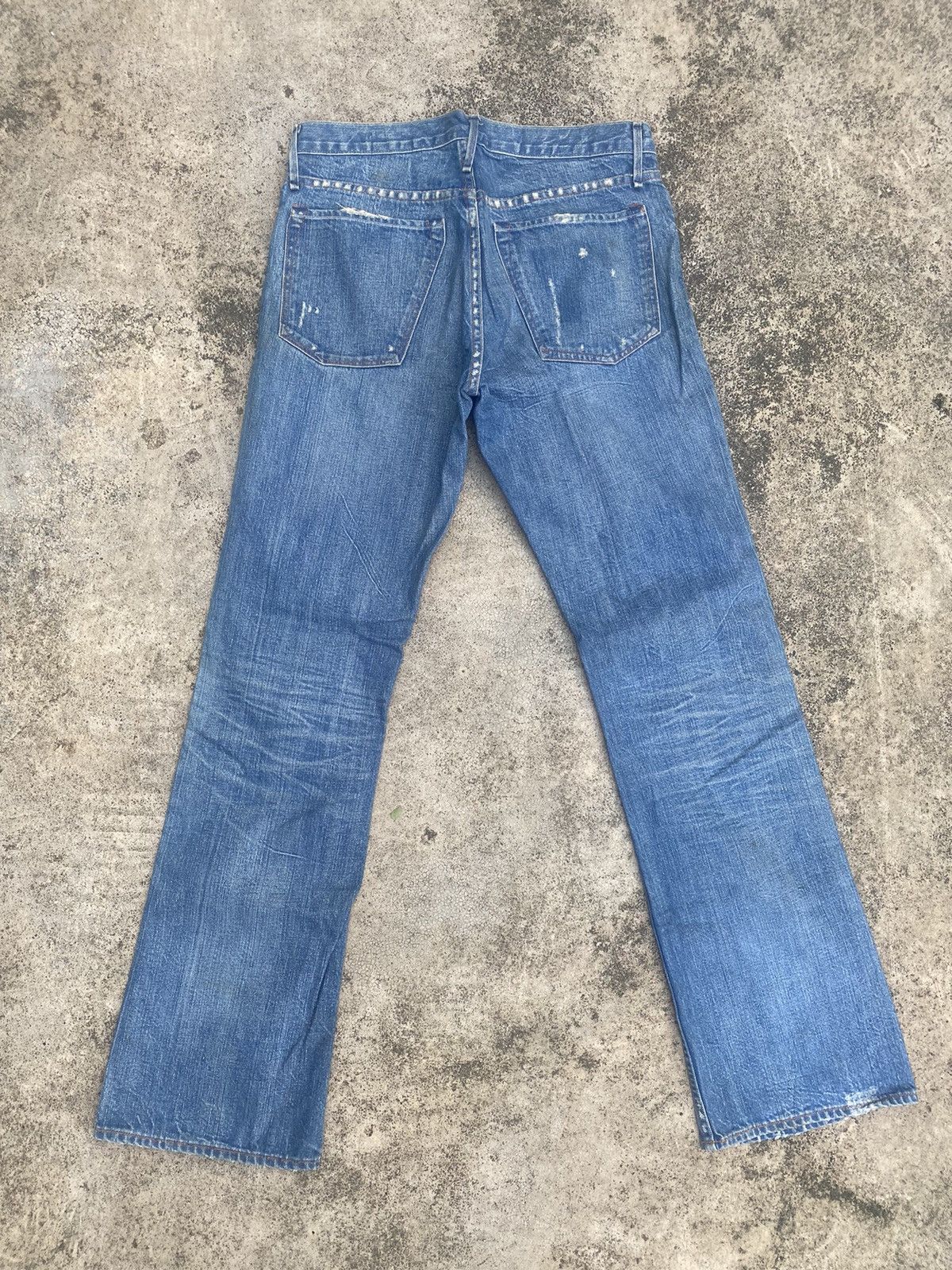 Japanese Brand Flare Jeans Earnest Sewn Distress Boot Cut Size US 31 - 15 Thumbnail