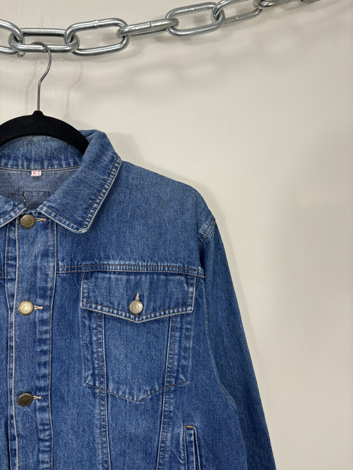Moschino Vintage Moschino Women’s 90s Blue Boxy Fit Denim Jacket Size M / US 6-8 / IT 42-44 - 3 Thumbnail