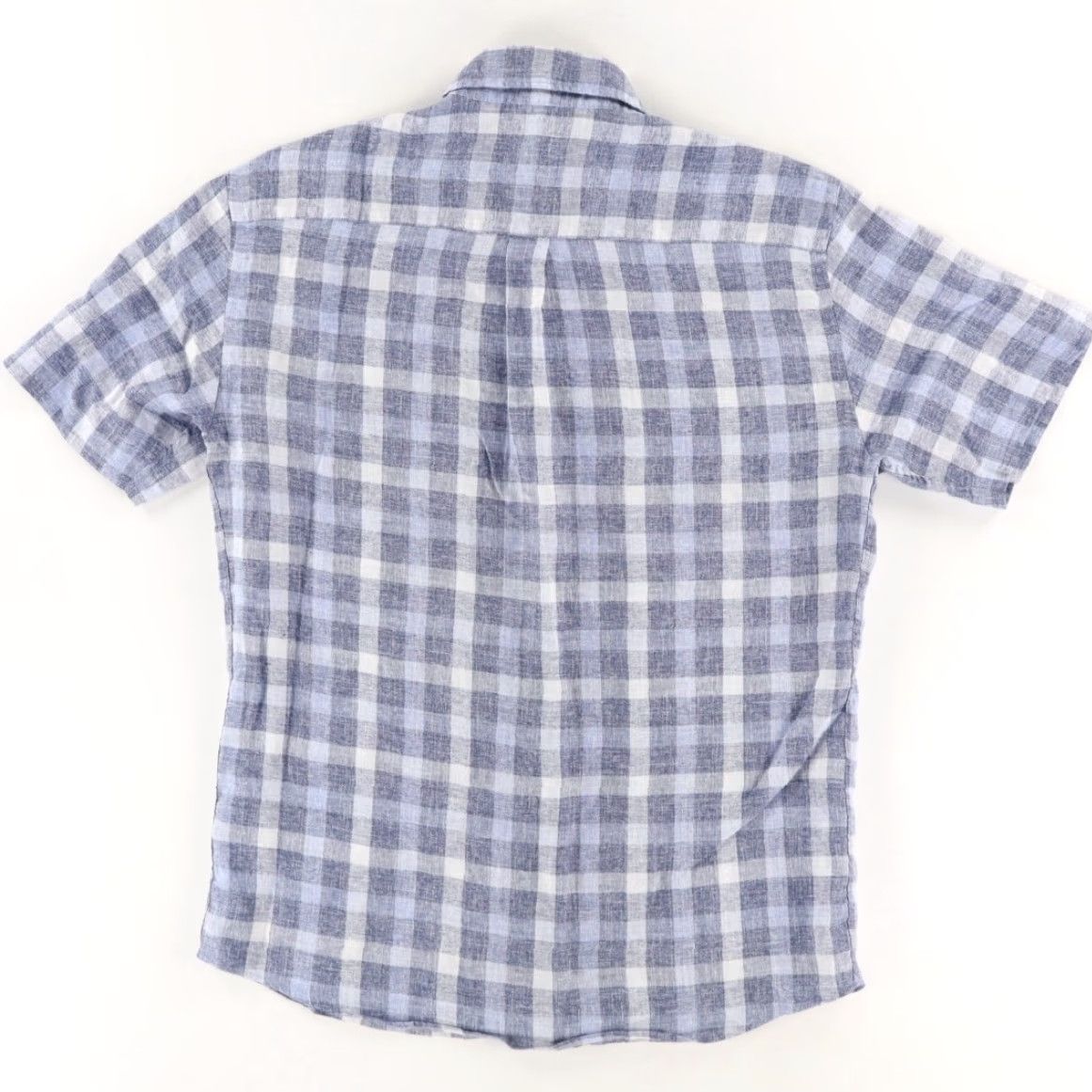 Peter Millar Peter Millar Crown Soft Gingham Linen Check Shirt Blue Men's M Size US M / EU 48-50 / 2 - 4 Thumbnail