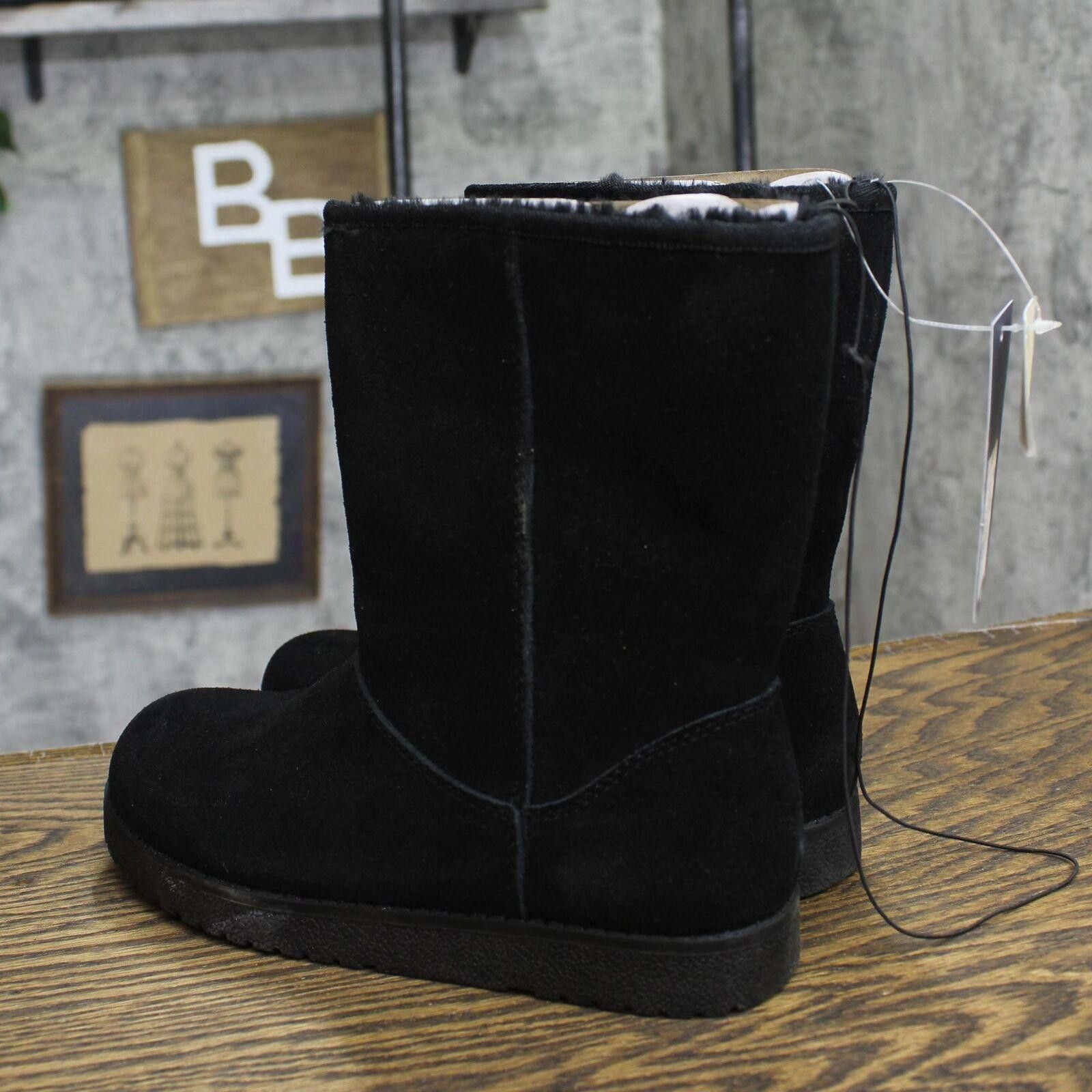 Designer Universal Thread Shearling Style Boots 88375485 Black 5M Size US 5 / IT 35 - 2 Thumbnail