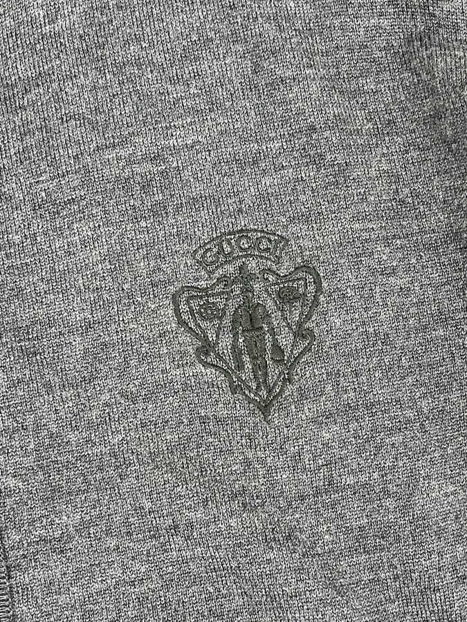 Gucci AW2010 Gucci Dark Grey Wool Embroidered Logo Zip-up Sweater Size US M / EU 48-50 / 2 - 9 Thumbnail