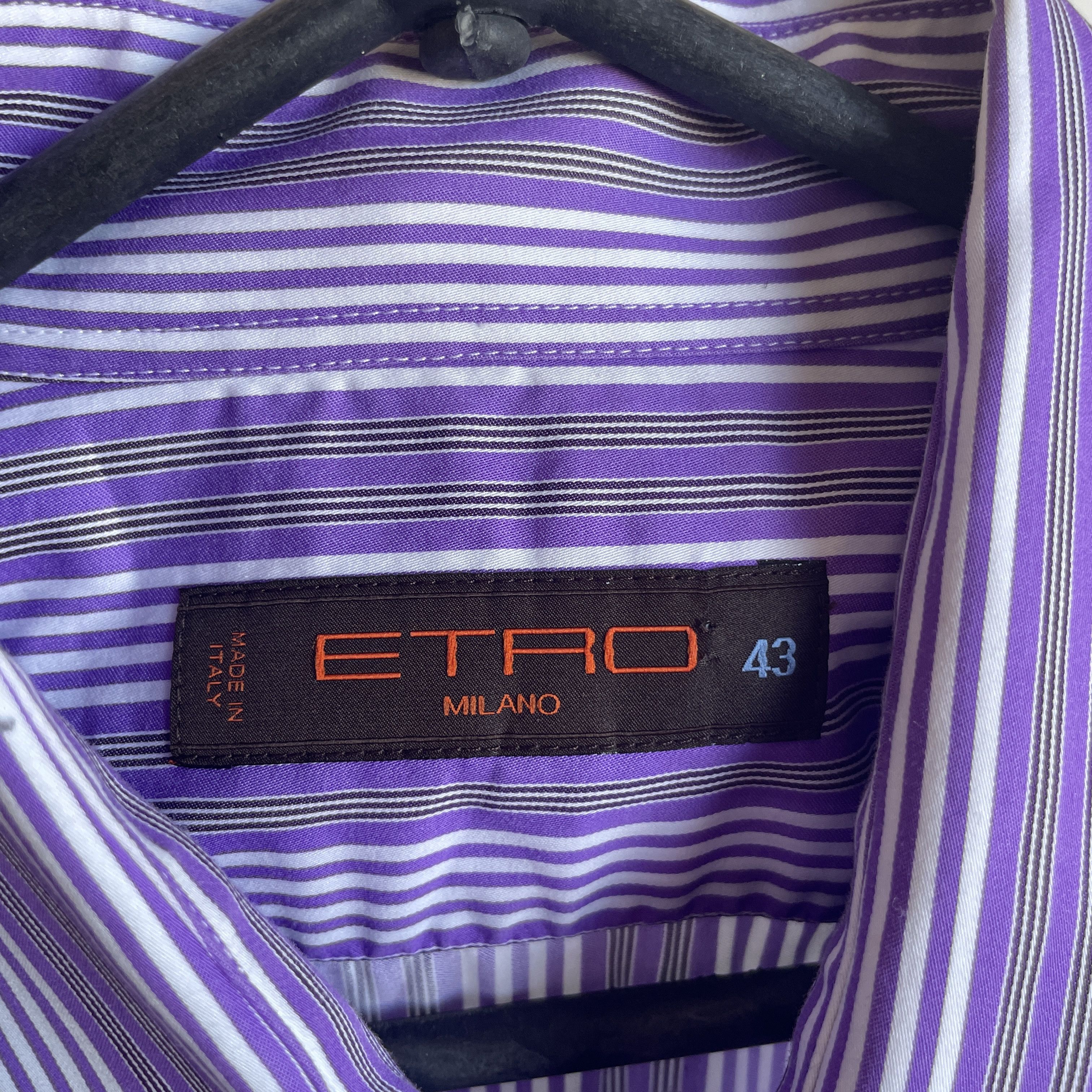 Etro Etro Striped Dress Shirt Size 43 Size 44R - 6 Thumbnail
