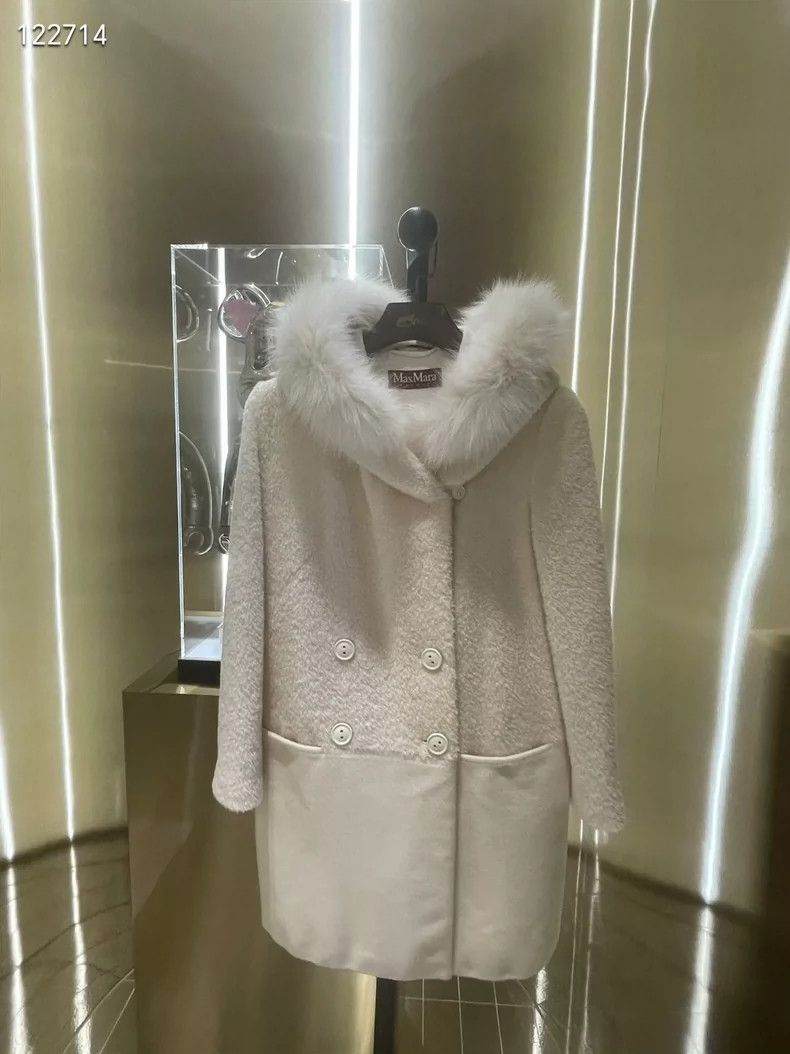 Max Mara Max Mara White wool coat Size S / US 4 / IT 40 - 1 Thumbnail