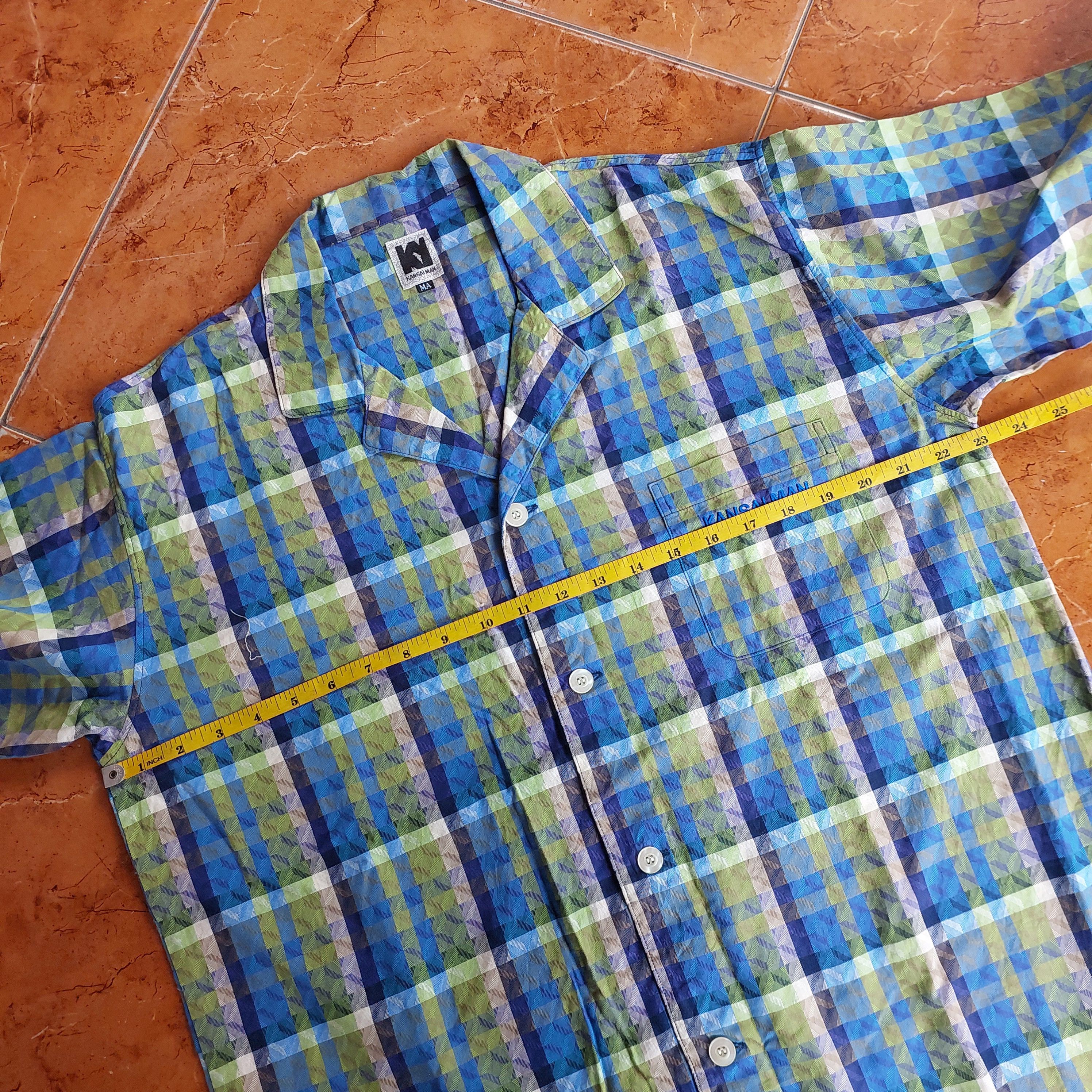 Kansai Yamamoto Kansai Man yamamoto night gown diamond pattern shirt Size US M / EU 48-50 / 2 - 9 Thumbnail