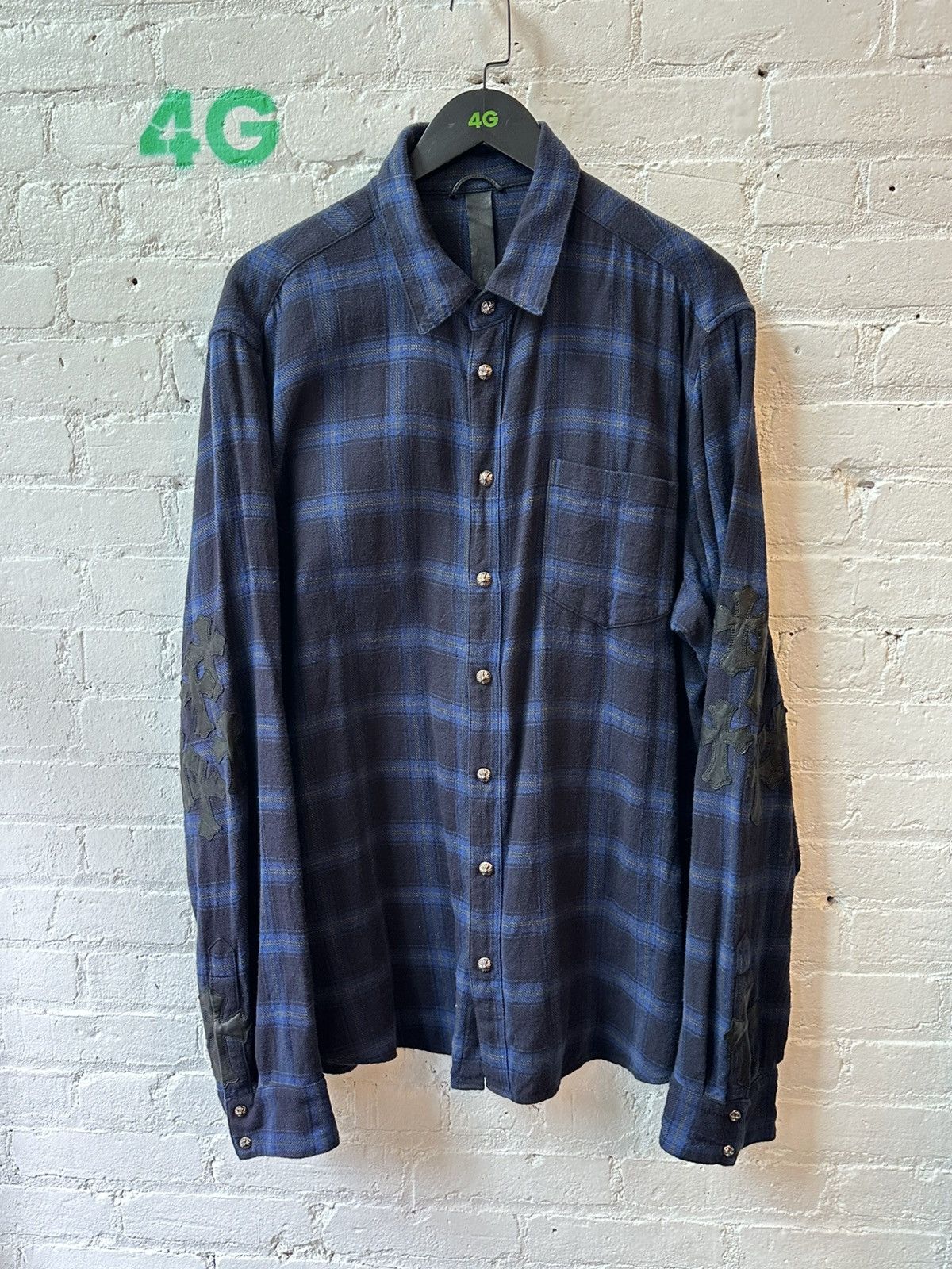 Chrome Hearts CHROME HEARTS FLOODED PATCH FLANNEL XXL Size US XXL / EU 58 / 5 - 1 Thumbnail