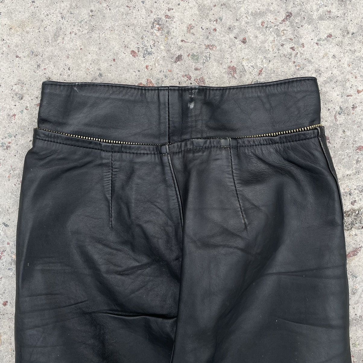 Vintage Vintage Moto Pants 28 Real Leather Y2K 90s USA Size 32" / US 10 / IT 46 - 7 Thumbnail