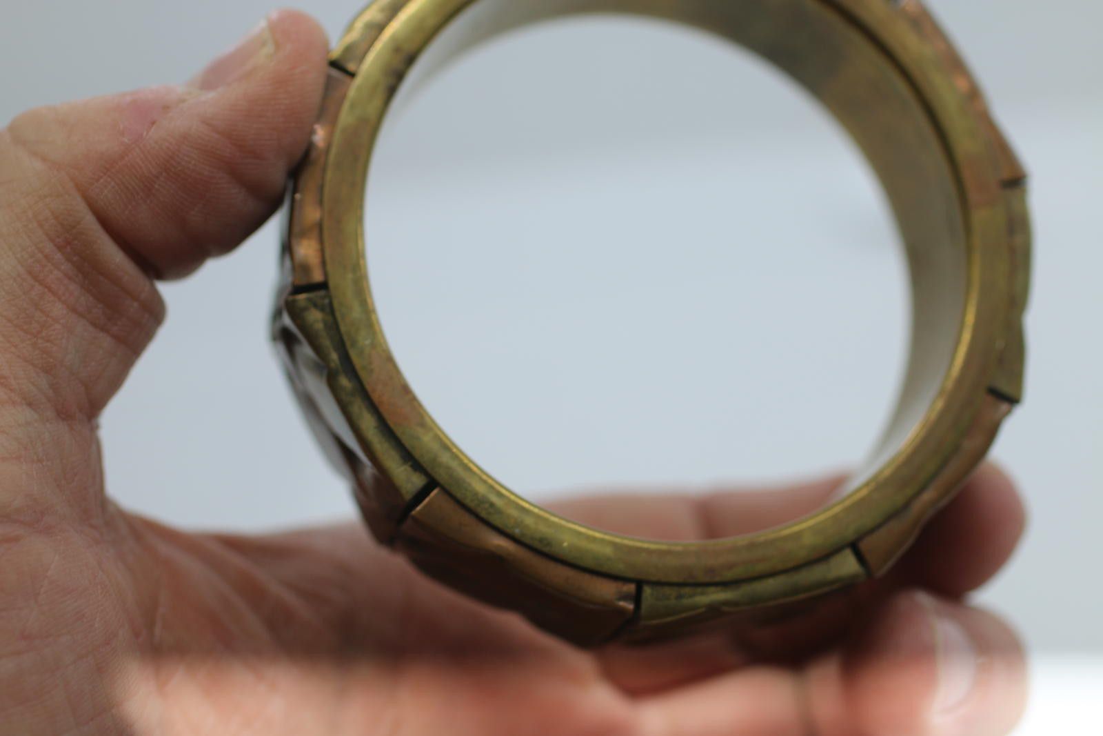 Unknown London Vintage Brutalist Copper Brass Cuff Bracelet Modernist Tone Size ONE SIZE - 7 Thumbnail