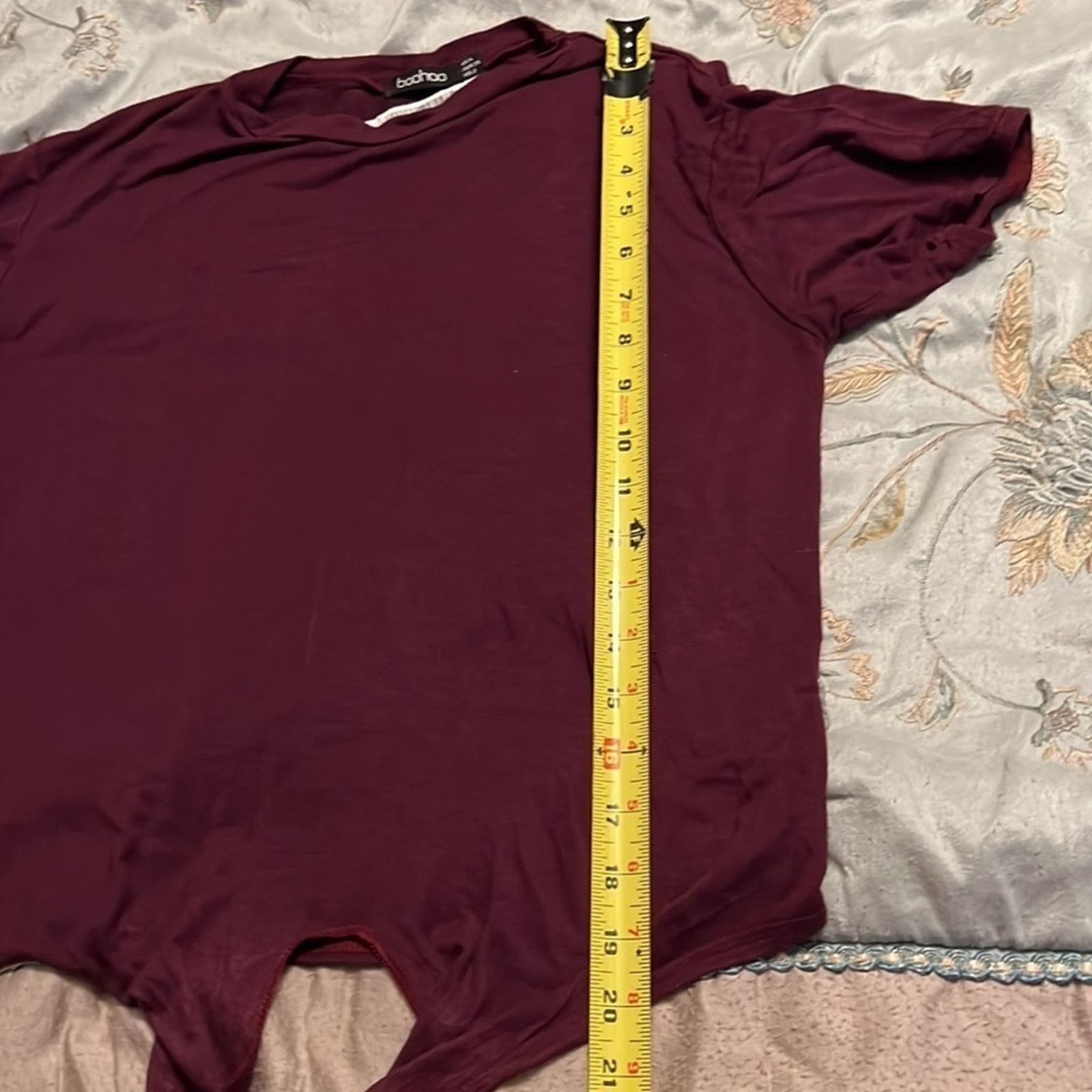 Boohoo BOOHOO WOMENS MAROON TIE FRONT TEE SZ2 Size XS / US 0-2 / IT 36-38 - 10 Thumbnail