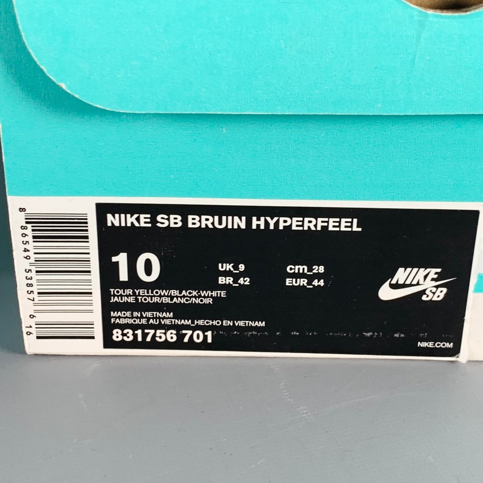 Nike SB Bruin Hyperfeel Yellow Black Suede Lace-Up Sneakers Size US 10 / EU 43 - 10 Thumbnail