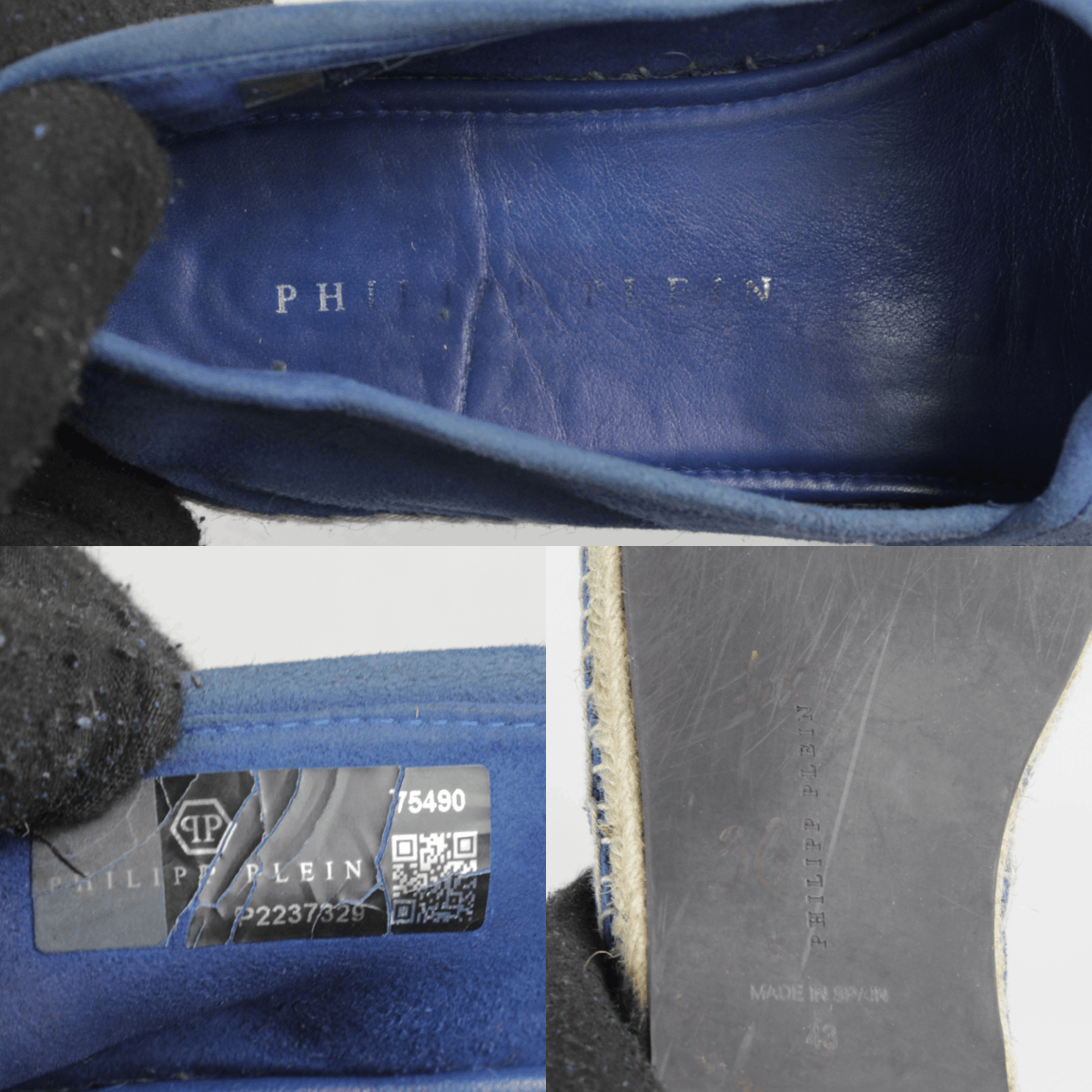 Philipp Plein Skull Logo Y2K Suede Espadrilles Size US 10 / EU 43 - 16 Thumbnail