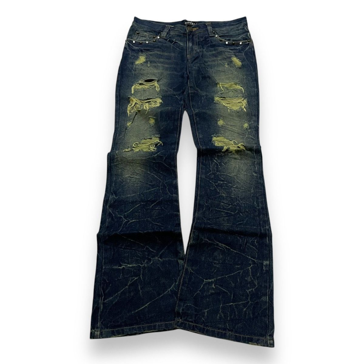20471120 ORIGINAL FLARE JAPANESBRAND PENDORA DISSTRESED DENIM (з0x40) Size US 30 / EU 46 - 1 Thumbnail