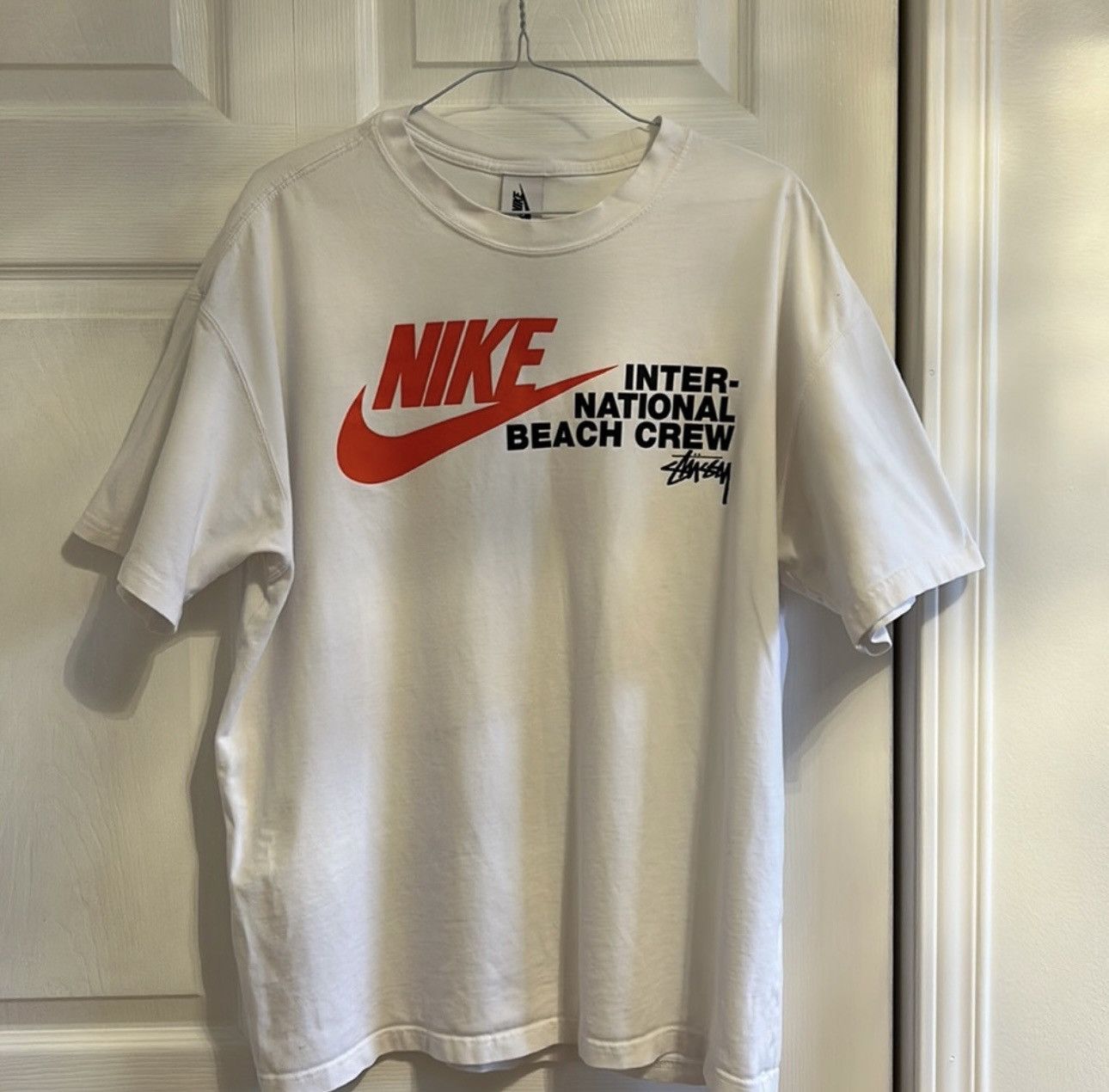 Nike STUSSY International Beach Crew 白 Buy Nike x Stussy International Beach Crew Tee 'White