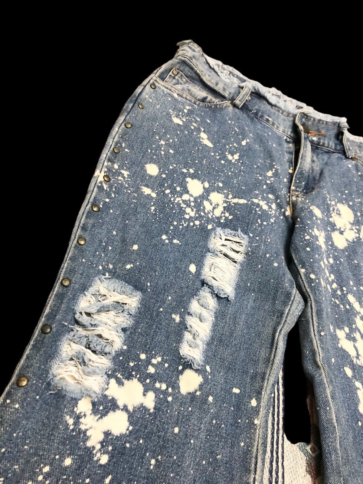 Japanese Brand FLARED BLEACHED WINK WINK DENIM Size 28" / US 6 / IT 42 - 7 Thumbnail