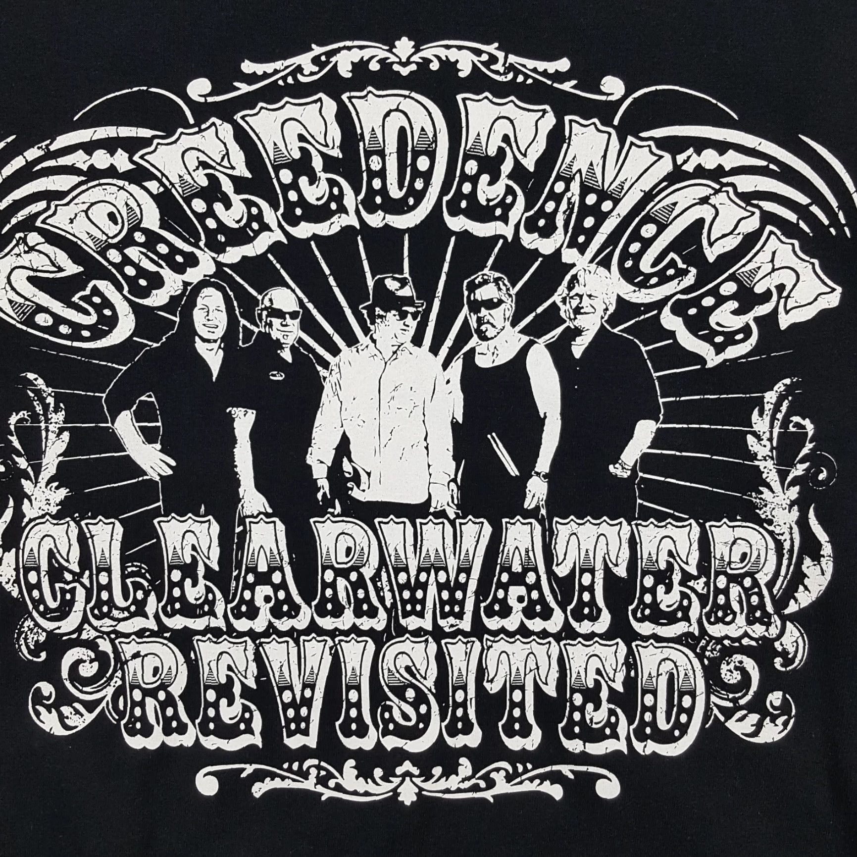 Gildan VINTAGE Gildan Creedence Clearwater Revisited Revival Concert T-Shirt Men's XL Black 90s Y2K Rock Retro Size US XL / EU 56 / 4 - 3 Thumbnail