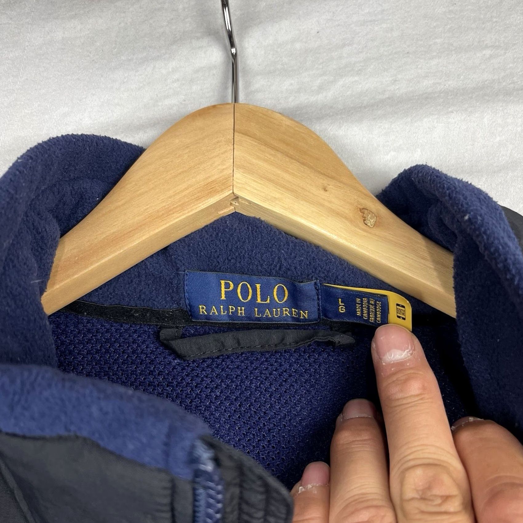 Polo Ralph Lauren Polo Ralph Lauren Jacket Mens Large Denim? Denali Fleece Full Zip Preppy Navy Size US L / EU 52-54 / 3 - 5 Thumbnail