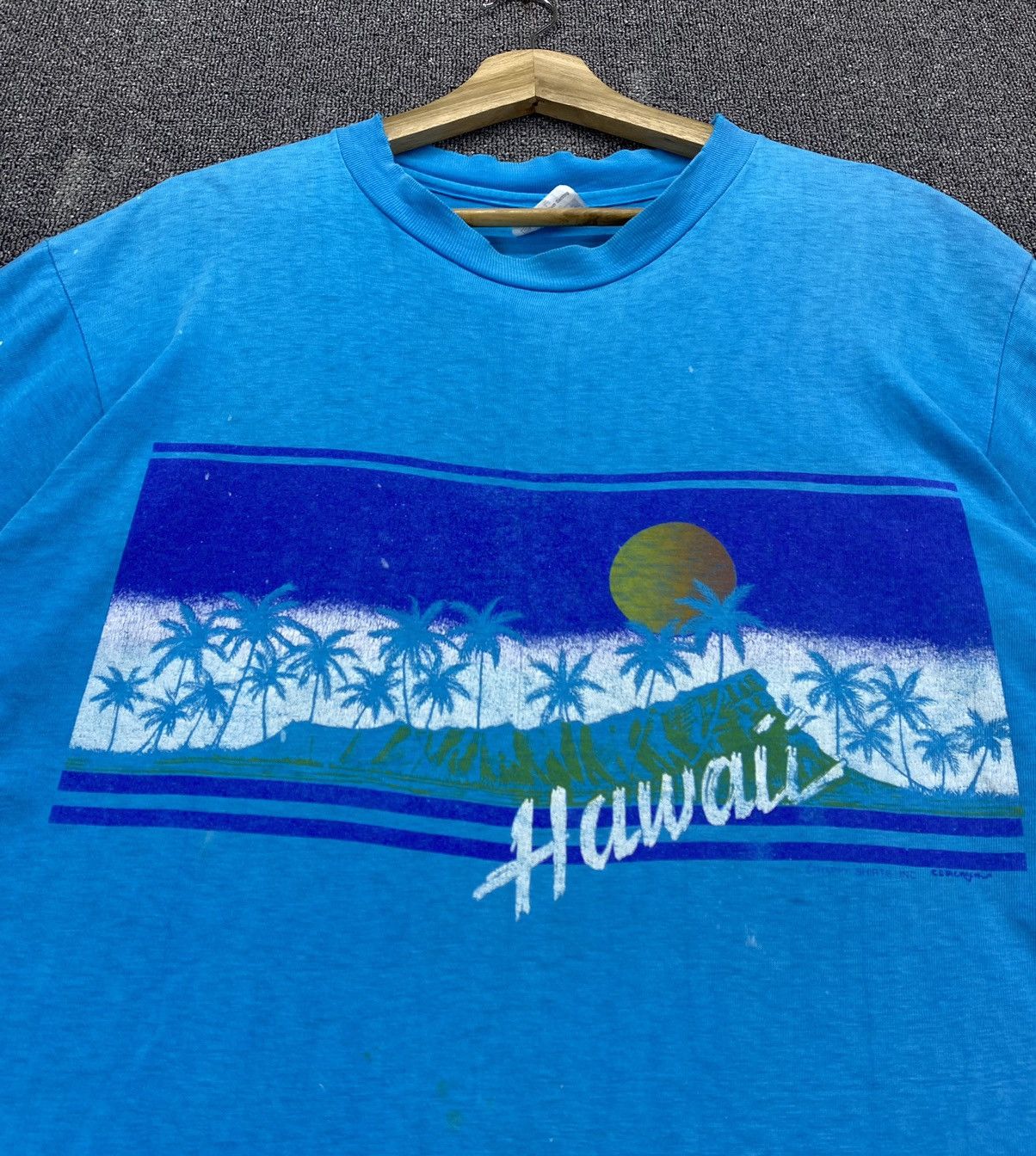 Vintage Vintage 80s Hawaii Sunset Tee T Shirts Size US L / EU 52-54 / 3 - 5 Thumbnail