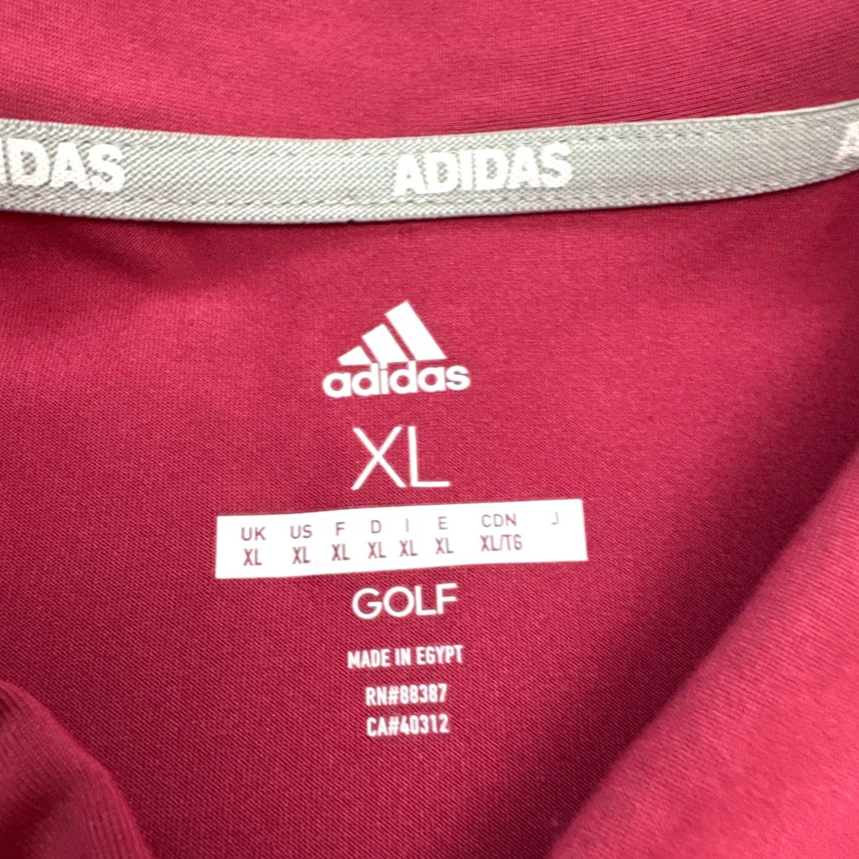 Adidas Adidas Golf Polo Shirt Mens XL Pink Raspberry Short Sleeve Activewear Shirt Size US XL / EU 56 / 4 - 6 Thumbnail