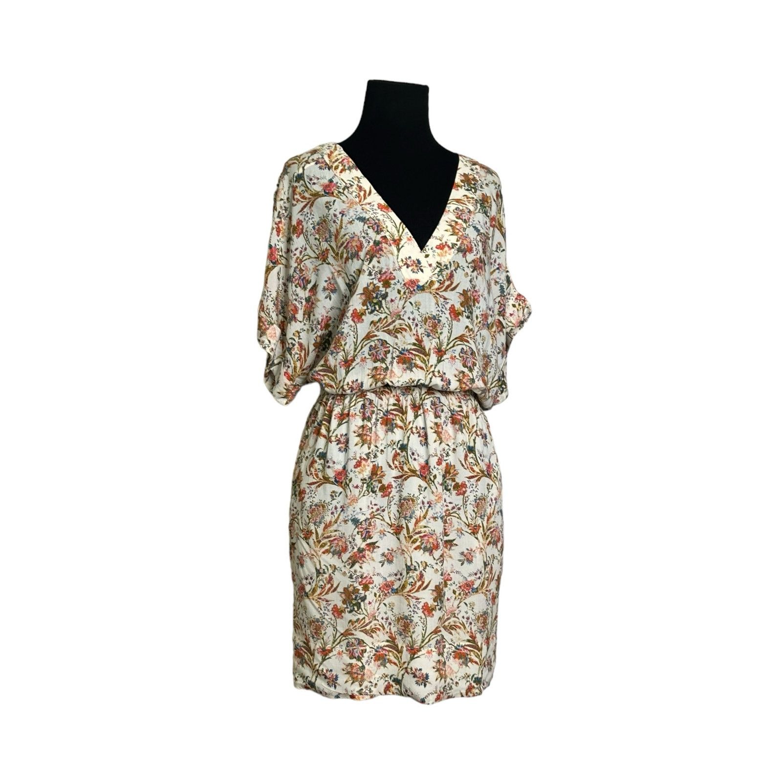 Zara Zara orange green floral summer mini dress size Small Size S / US 4 / IT 40 - 8 Thumbnail