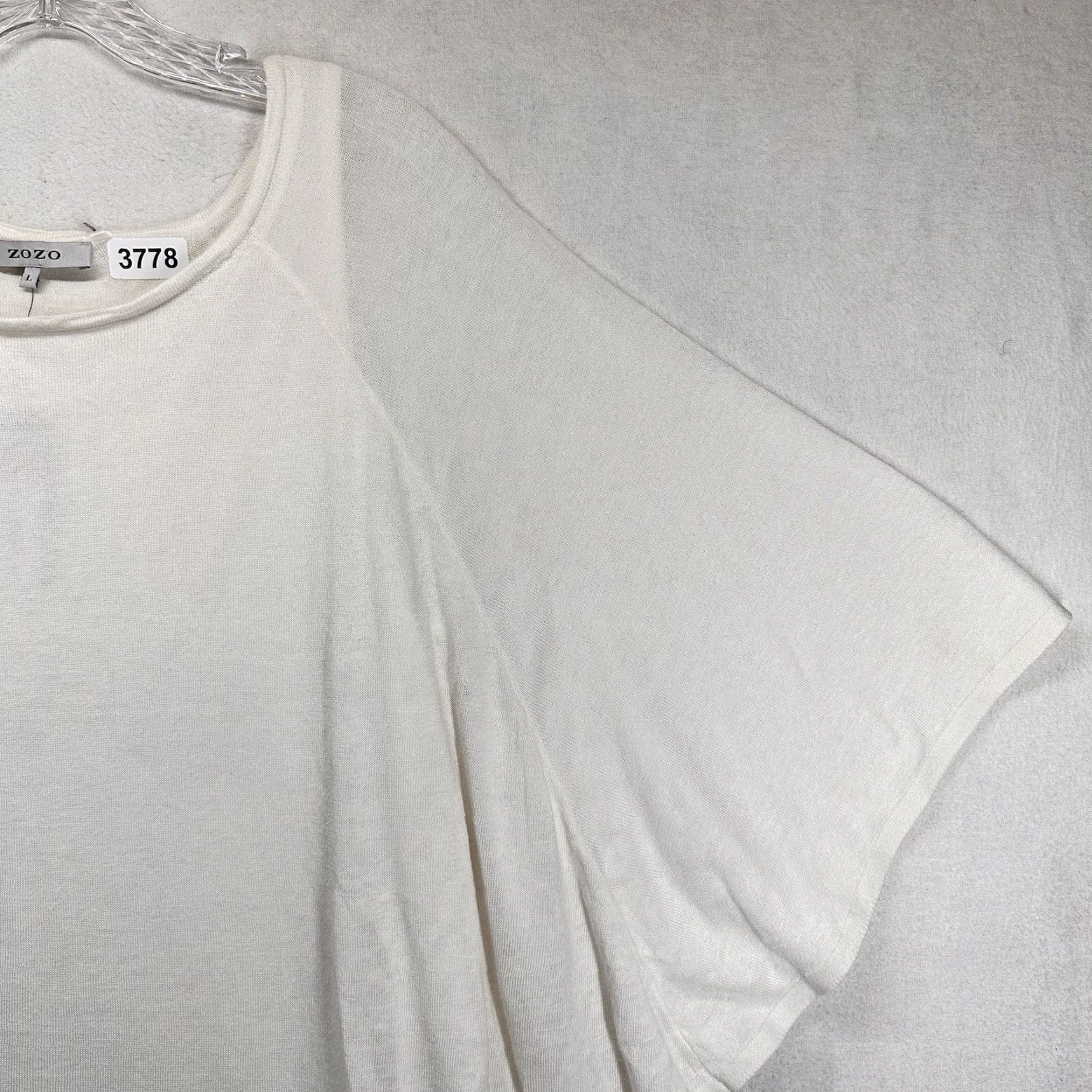 Vintage ZOZO Women's Blouse Tunic Size L Long Sleeve White Linen Rayon Relaxed Fit New with Tags Size L / US 10 / IT 46 - 5 Thumbnail