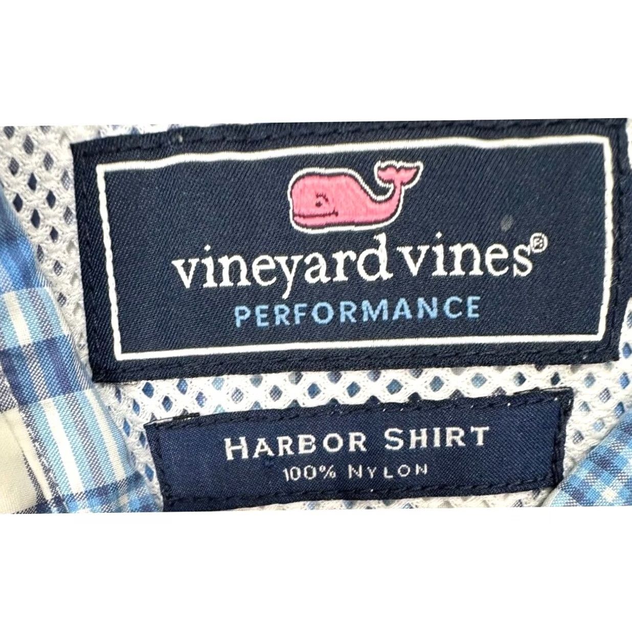 Vineyard Vines Vineyard Vines Harbor Shirt Mens Medium Blue Plaid Nylon Button-Up Short Sleeve Casual Outdoor Quick Dry Size US M / EU 48-50 / 2 - 6 Thumbnail