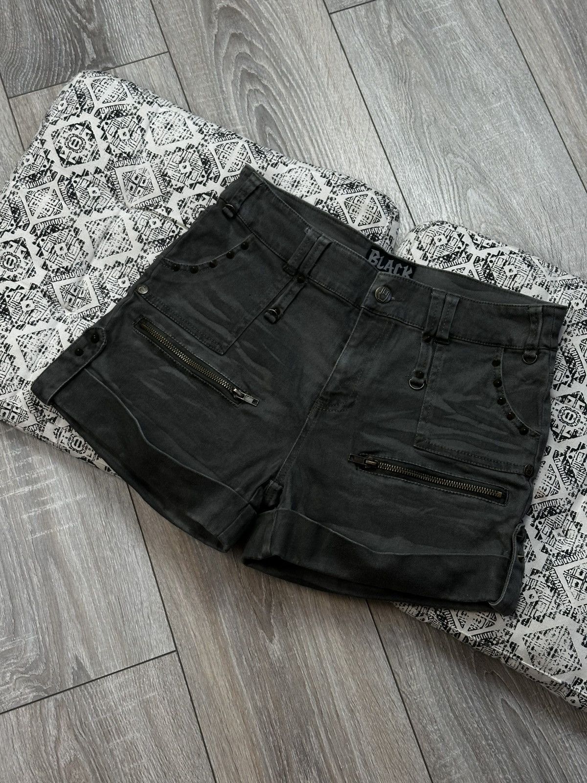 Other Designer Gothic Y2k Shorts Opium Metal Size 27" / US 4 / IT 40 - 1 Thumbnail