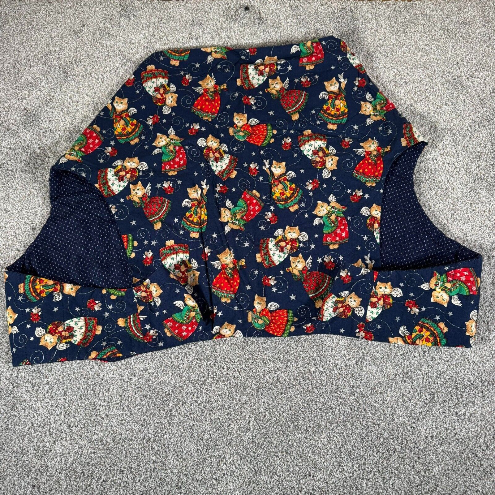 Other Vintage Handmade Vest Womens Medium Cottagecore Cats Mice Size M / US 6-8 / IT 42-44 - 6 Thumbnail