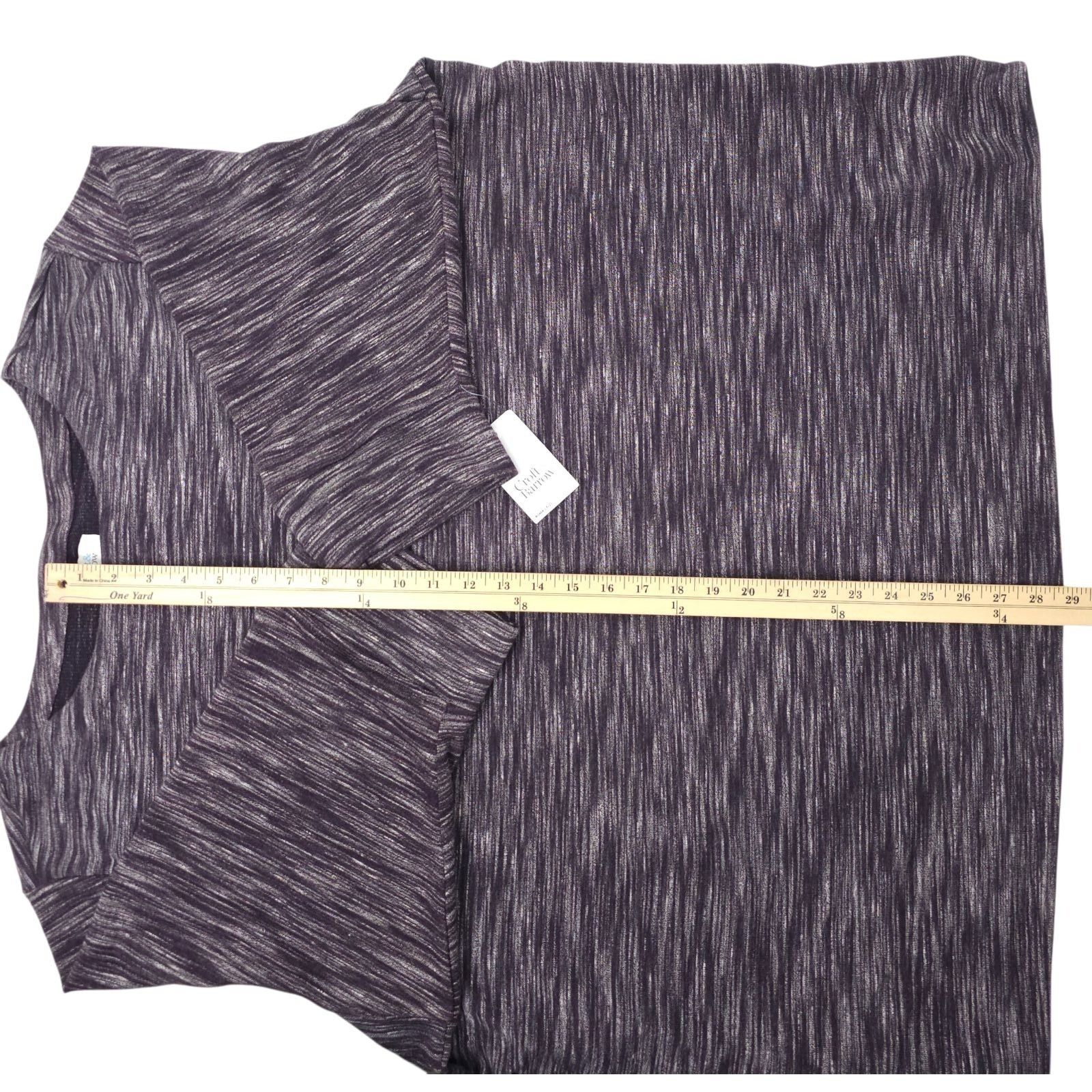 Croft & Barrow Croft & Barrow Marled Knit Tunic Top 4X Plus Boatneck Size 4XL / US 24-26 - 5 Thumbnail