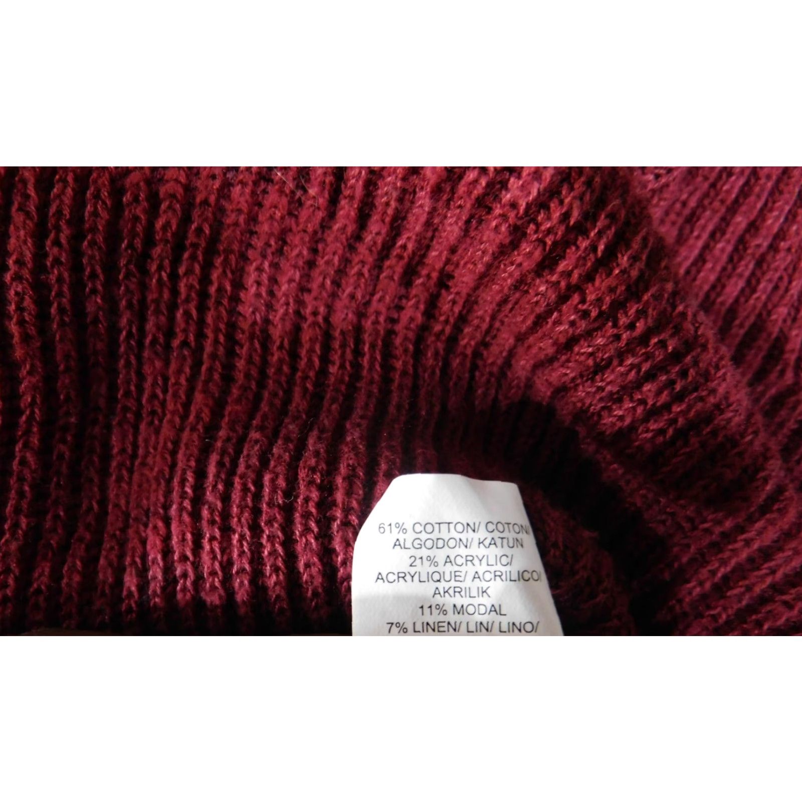 Lucky Brand Lucky Brand Sweater Womens XL Red Lined Pullover Turtleneck Knit Made of Cotton Linen Shirt Style Casual Womens Size XL / US 12-14 / IT 48-50 - 7 Thumbnail