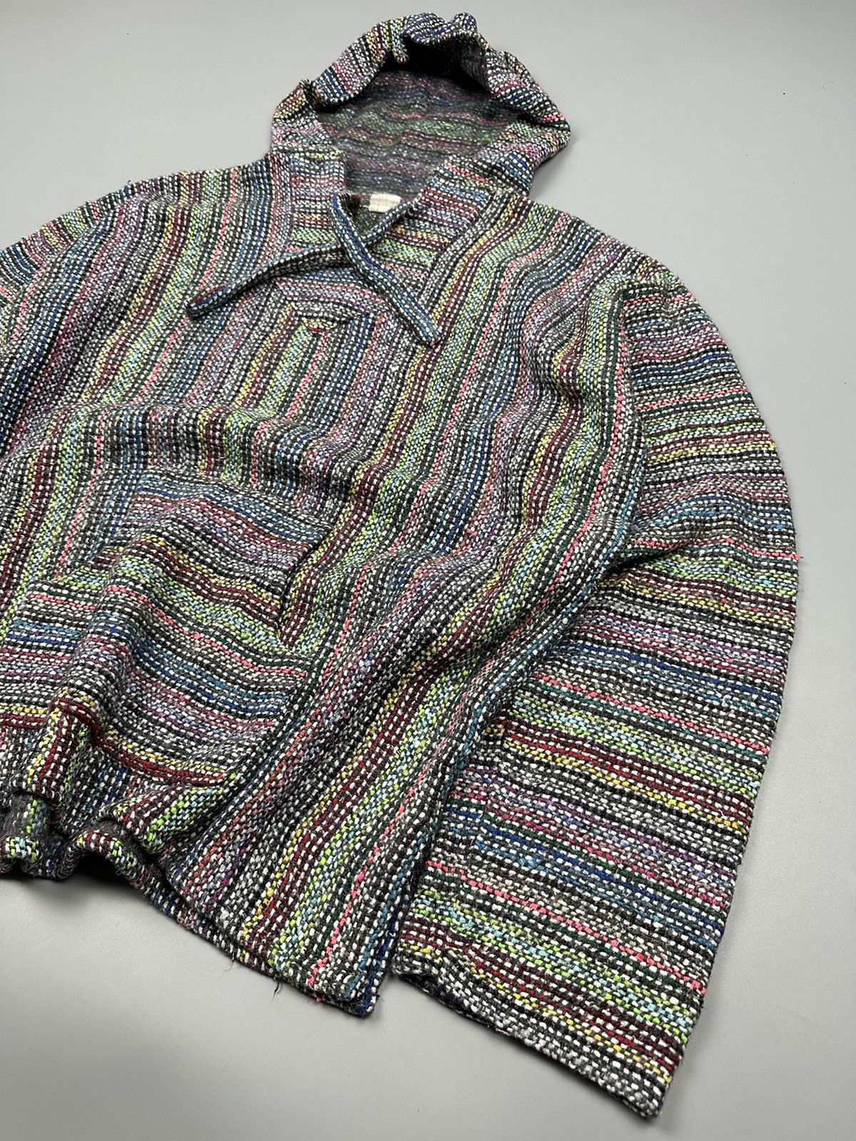 If Six Was Nine Vintage Artesanias Multi Colour Anorak Hooded Knitwear Size US XL / EU 56 / 4 - 3 Thumbnail