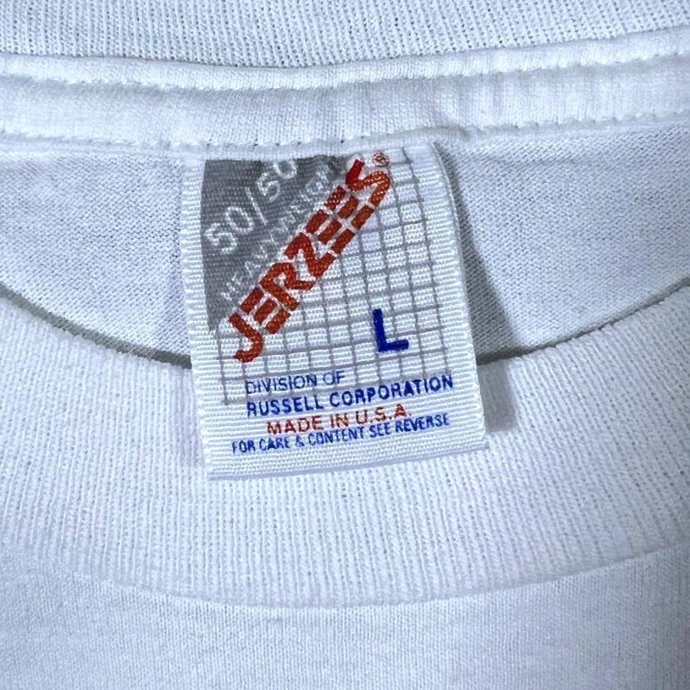 Jerzees VINTAGE Jerzees T-Shirt WXUS Ft. Rucker 100.5 Souvenir 4th Of July ‘96 Graphic White L Mens Size US L / EU 52-54 / 3 - 4 Thumbnail