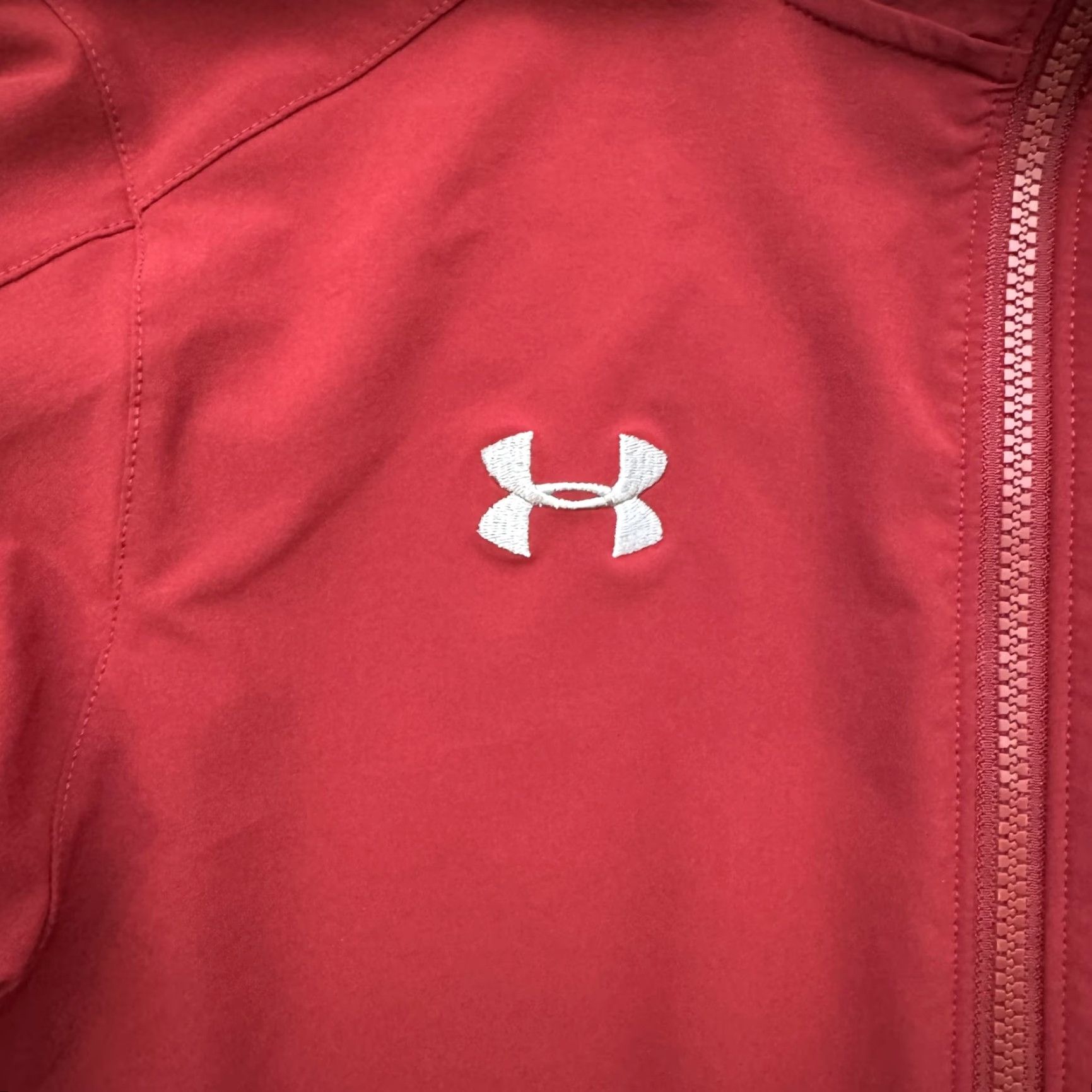 Under Armour Under Armour Jacket Mens Small Red Gray HeatGear Full Zip Athletic Windbreaker Size US S / EU 44-46 / 1 - 2 Thumbnail