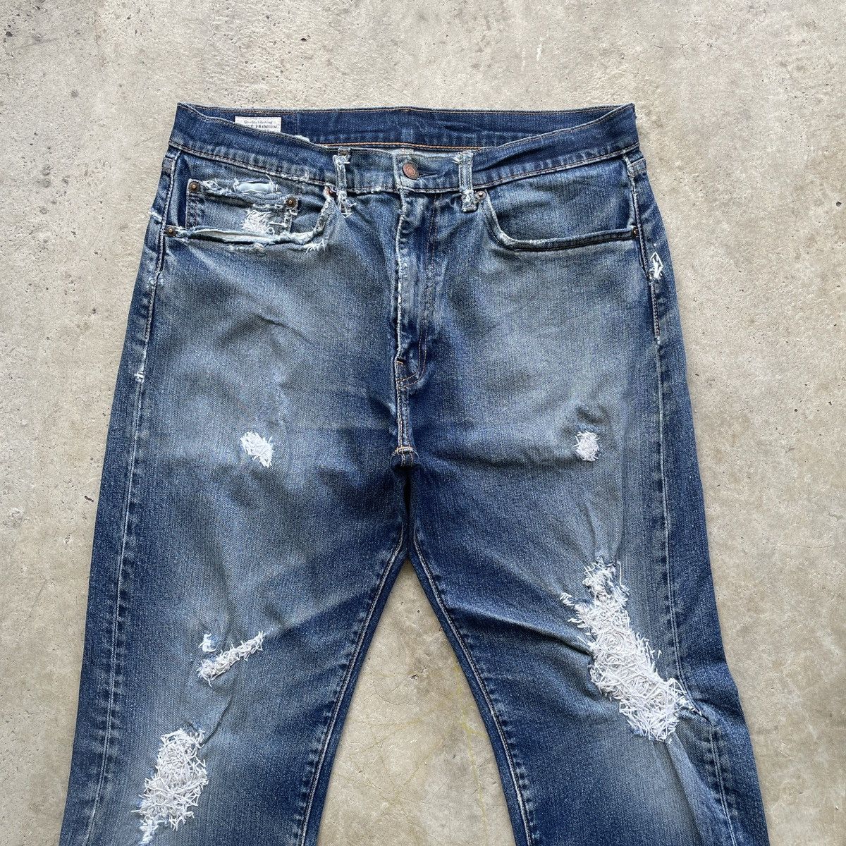Levi's Vintage Levi’s 505 Big E THRASHED Jean Faded Denim Pants W34 Size US 34 / EU 50 - 3 Thumbnail
