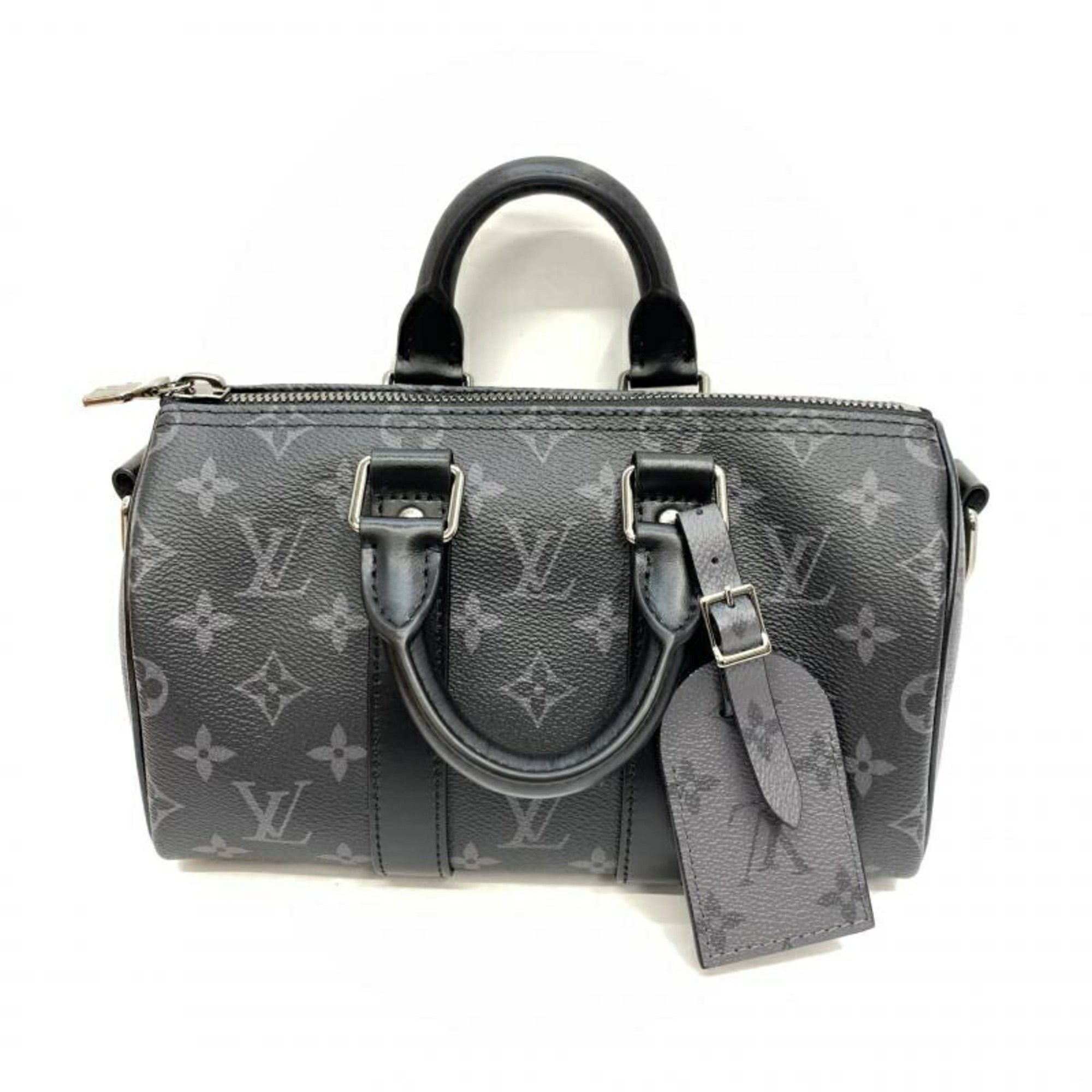 image of Louis Vuitton Monogram Eclipse Keepall Bandouliere 25 Boston Bag M46271 Louis Vuitton, Women's