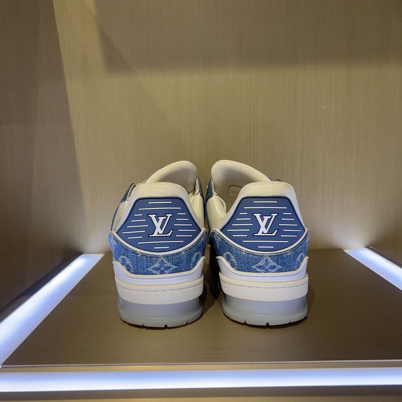 Louis Vuitton Louis Vuitton Denim Low-Top Trainers for Men and Women -250 Size US 8.5 / EU 41-42 - 3 Thumbnail