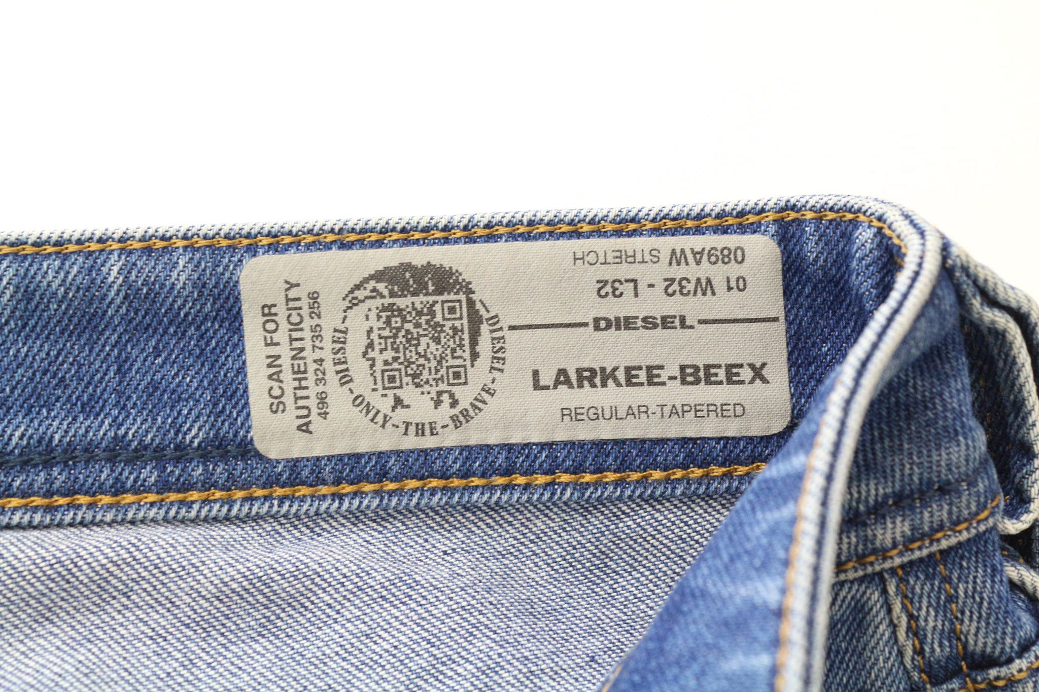 Diesel LARKEE-BEEX 089AW W32/L32 Blue Stretch Jeans 74667 Size US 32 / EU 48 - 5 Thumbnail