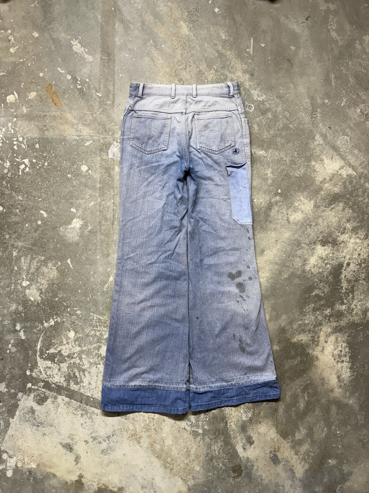 Vintage Vintage 70’s Distressed Denim Bellbottom Flared Jeans Size 28" / US 6 / IT 42 - 5 Thumbnail